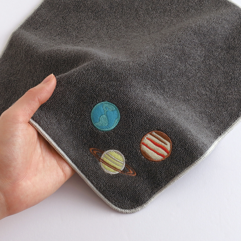 行星科學 刺繡小手帕 |日本STUDY HOLIC