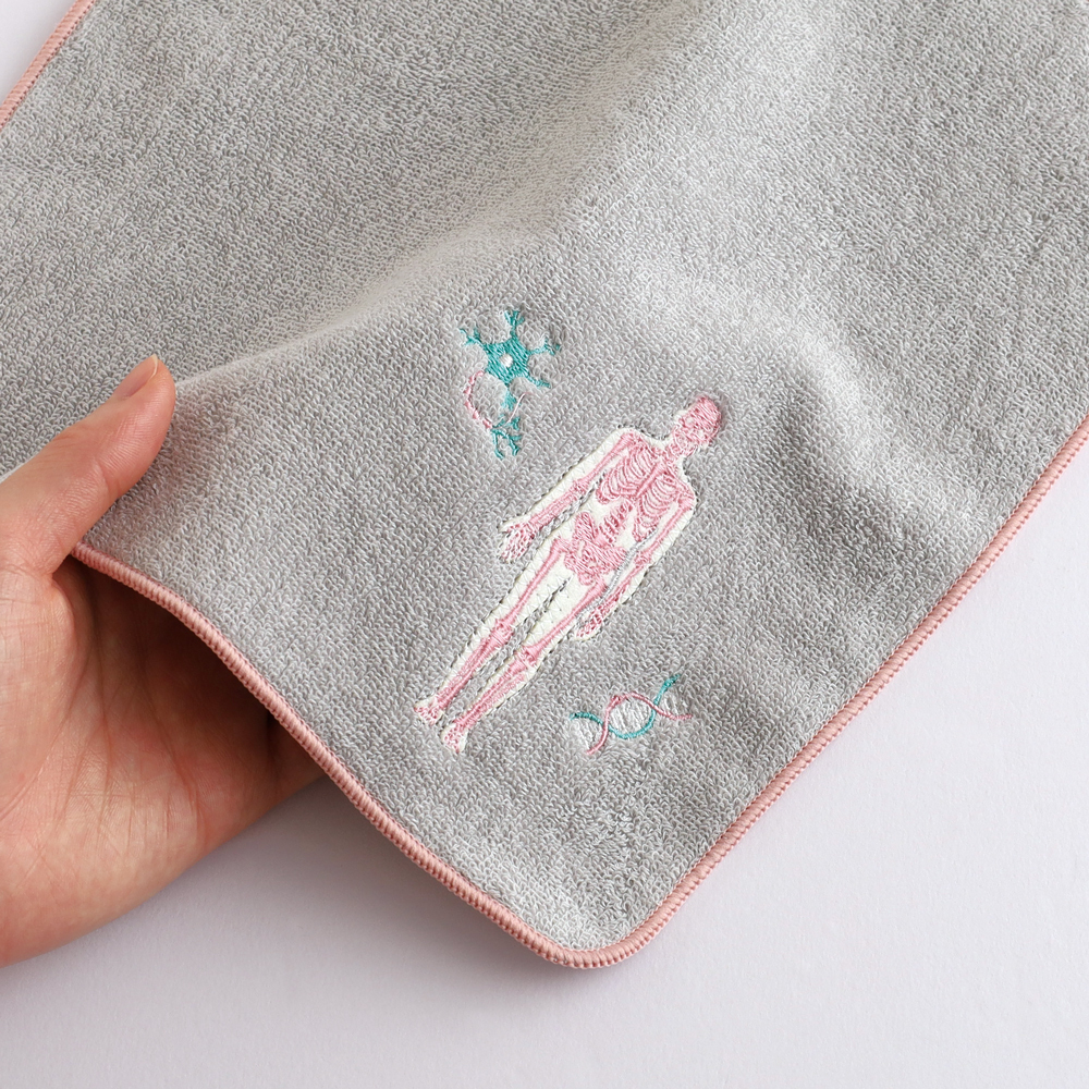 人體生物學 刺繡小手帕 |日本STUDY HOLIC