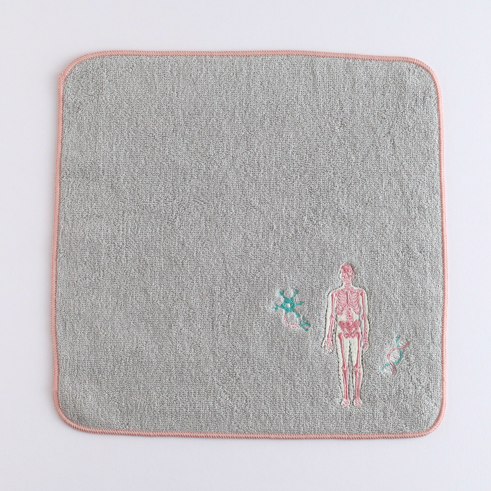 人體生物學 刺繡小手帕 |日本STUDY HOLIC