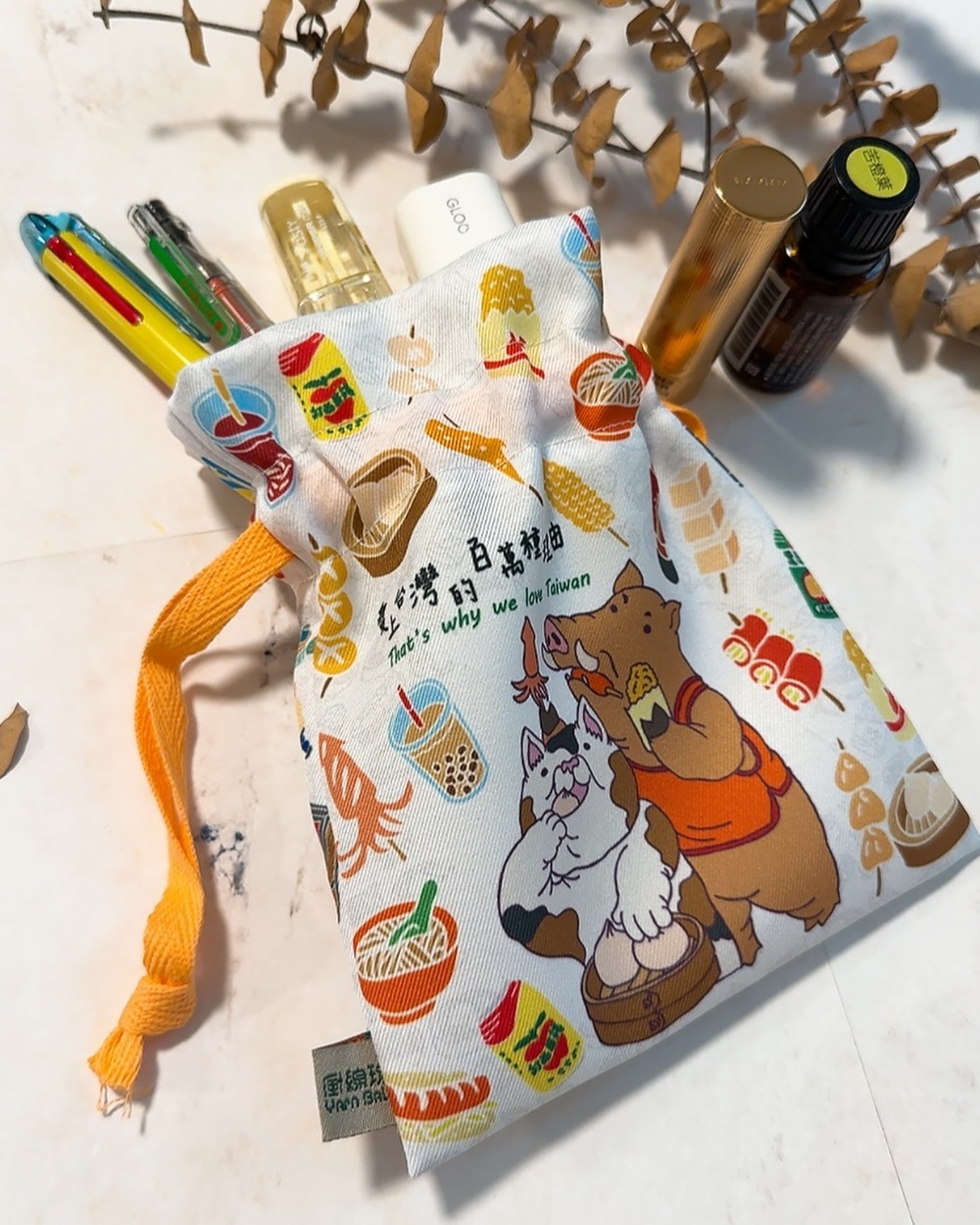 台灣旅遊 迷你束口袋｜針線球