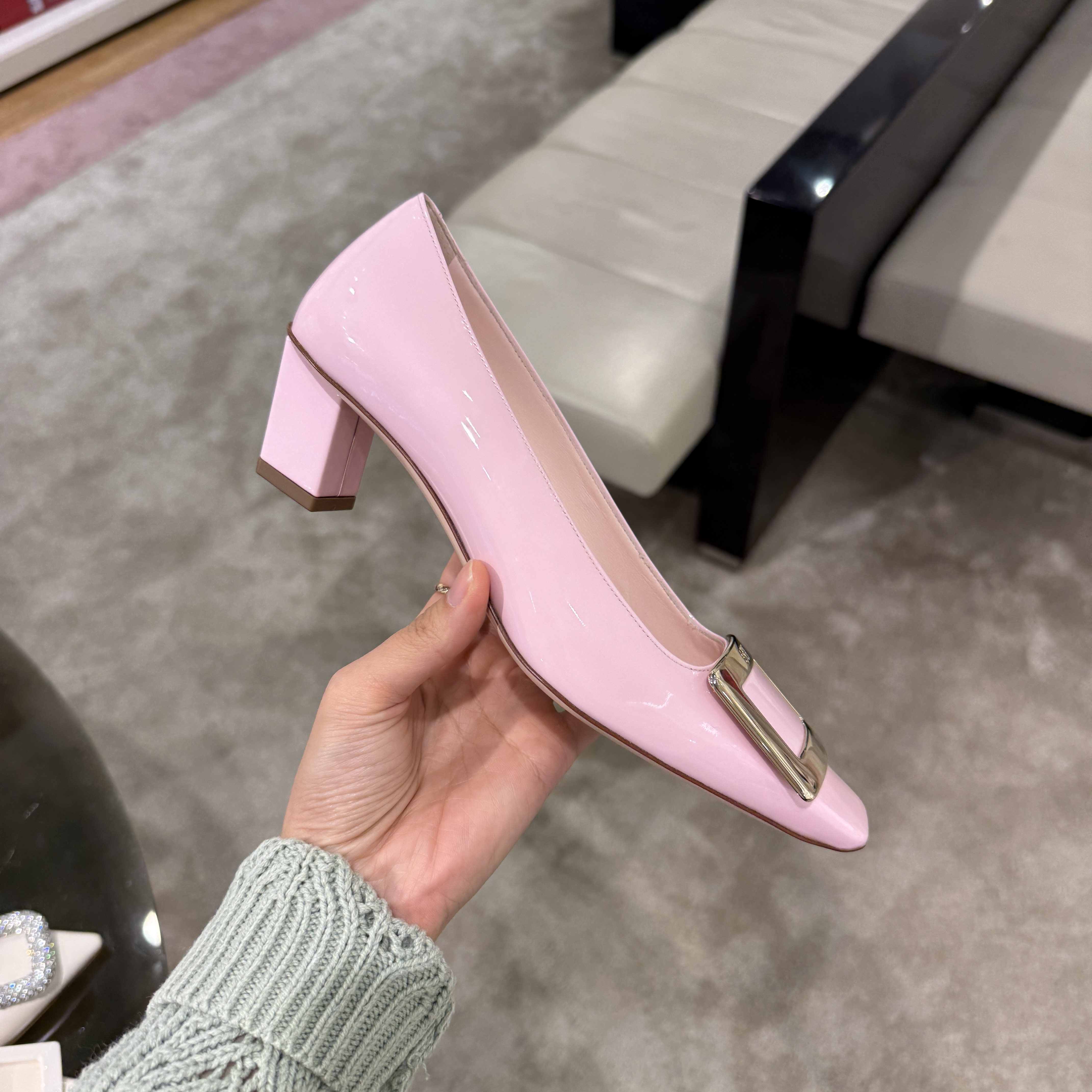 Roger Vivier RV Belle vivier Heels 45mm pink purple colors