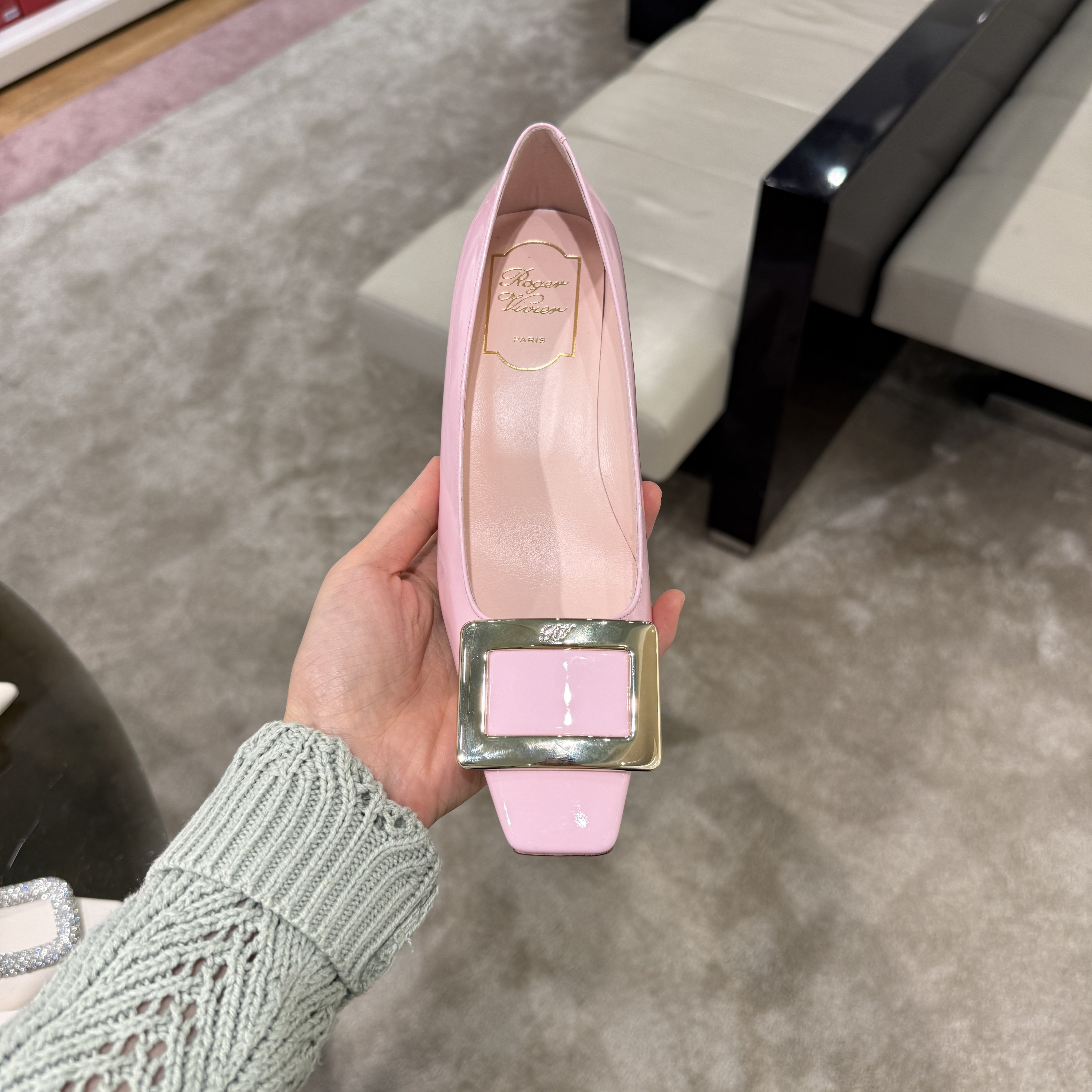 Roger Vivier RV Belle vivier Heels 45mm pink purple colors