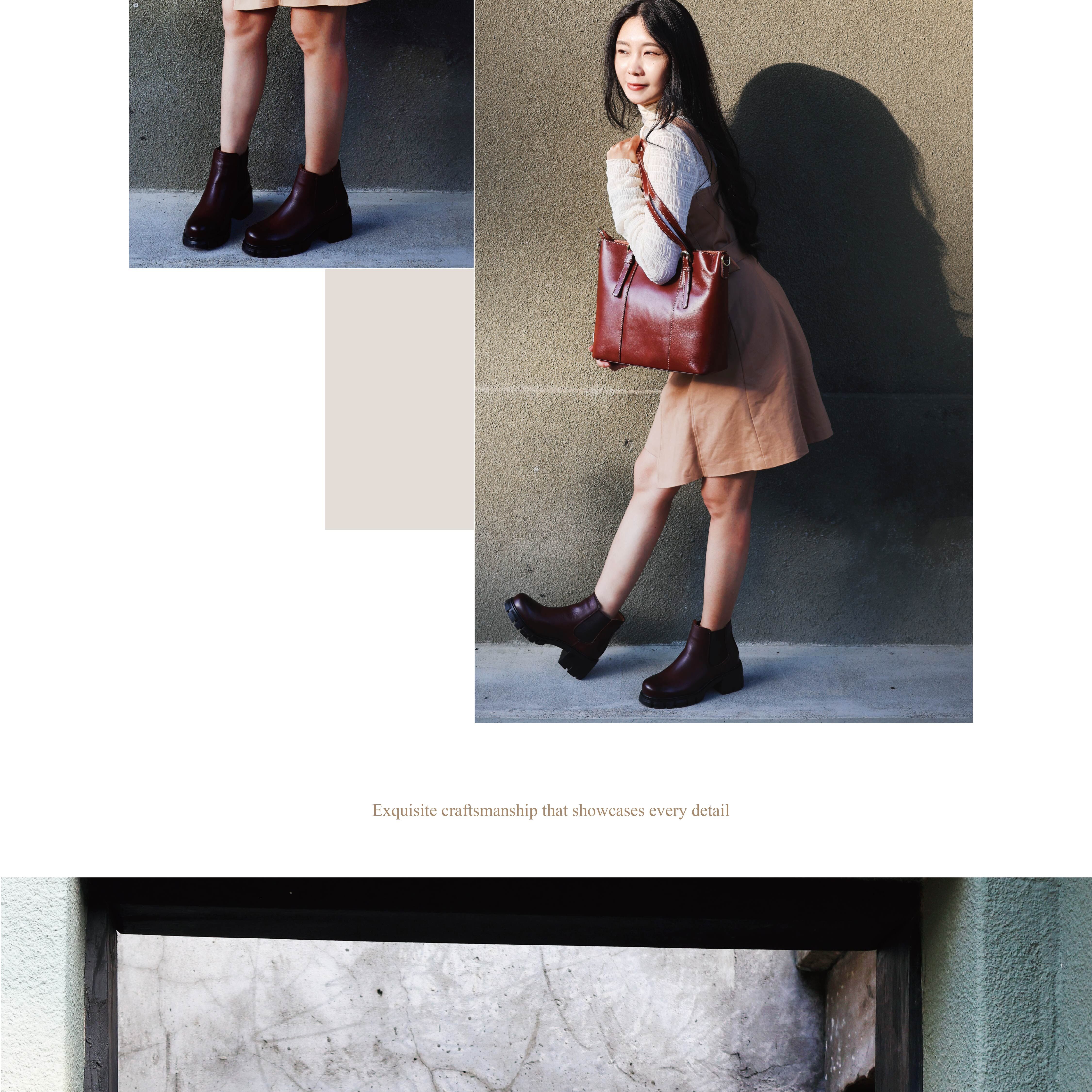 精選自然紋牛皮，隨著使用愈發迷人