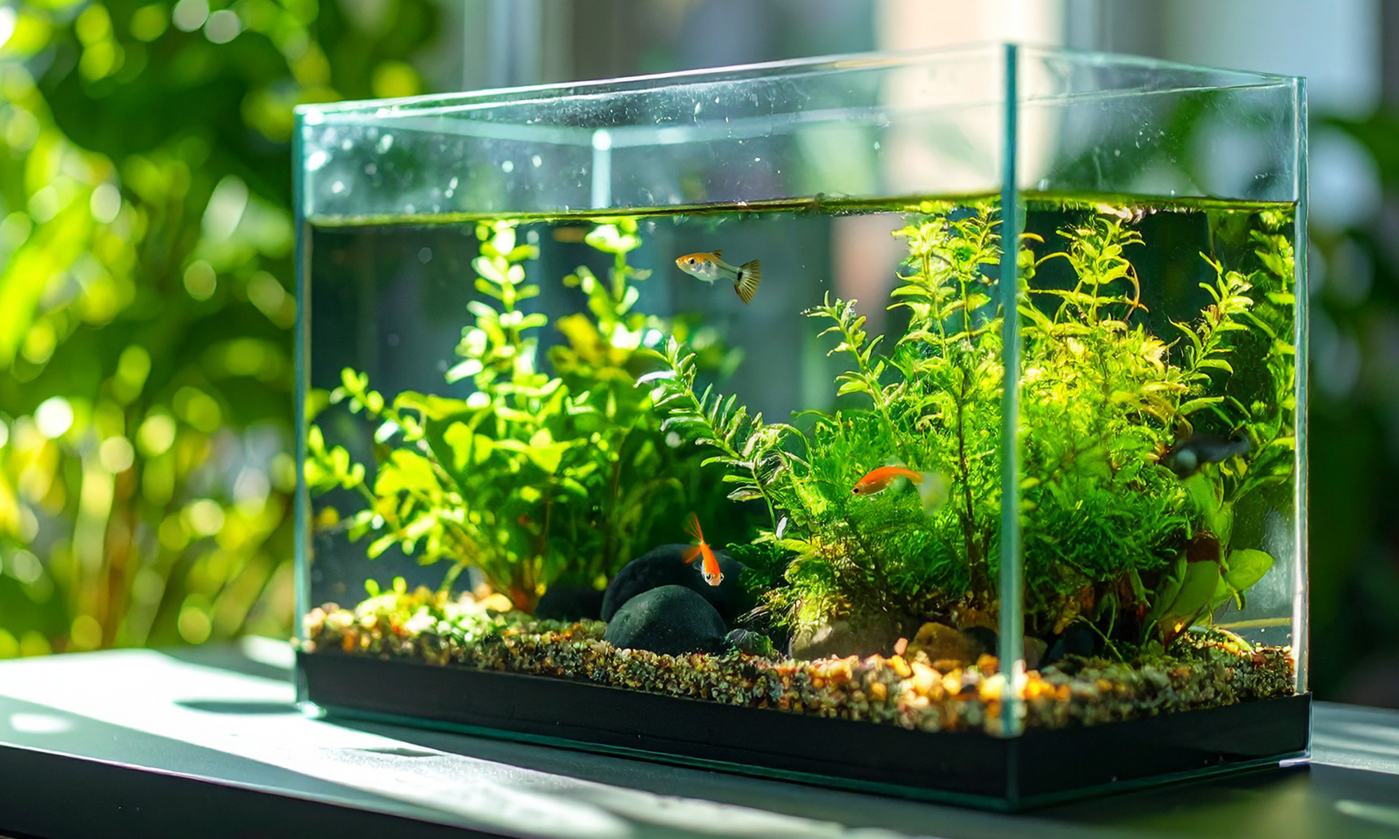 養魚治百病就來告訴大家，如何讓窗邊魚缸既能享受自然光線，又能保持清澈透亮，不被討厭的藻類給搞砸了