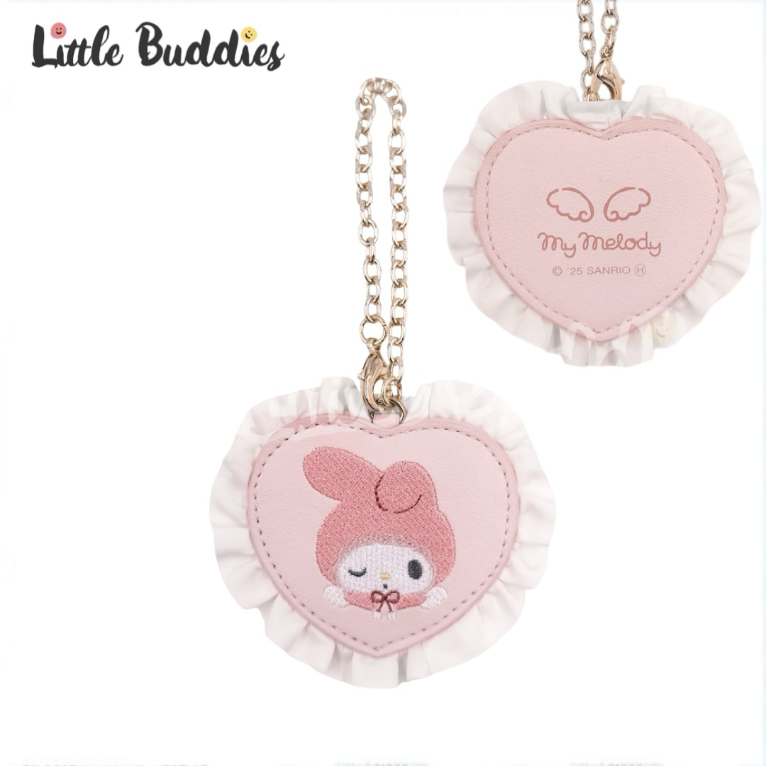 日本 Sanrio My Melody 50周年荷葉邊心心天使系列 掛飾