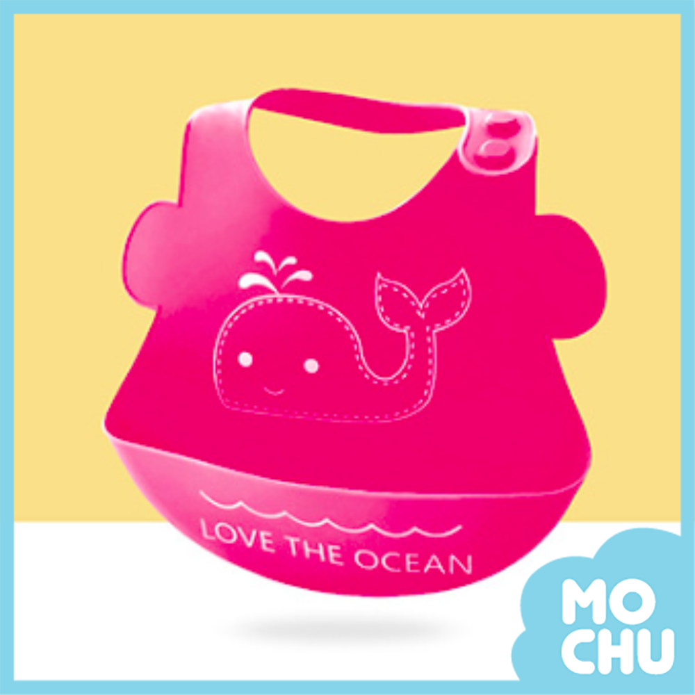 鯨魚矽膠圍兜(二色)