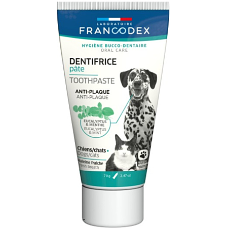 法國Francodex 犬貓用 潔齒除口氣酵素牙膏 70g