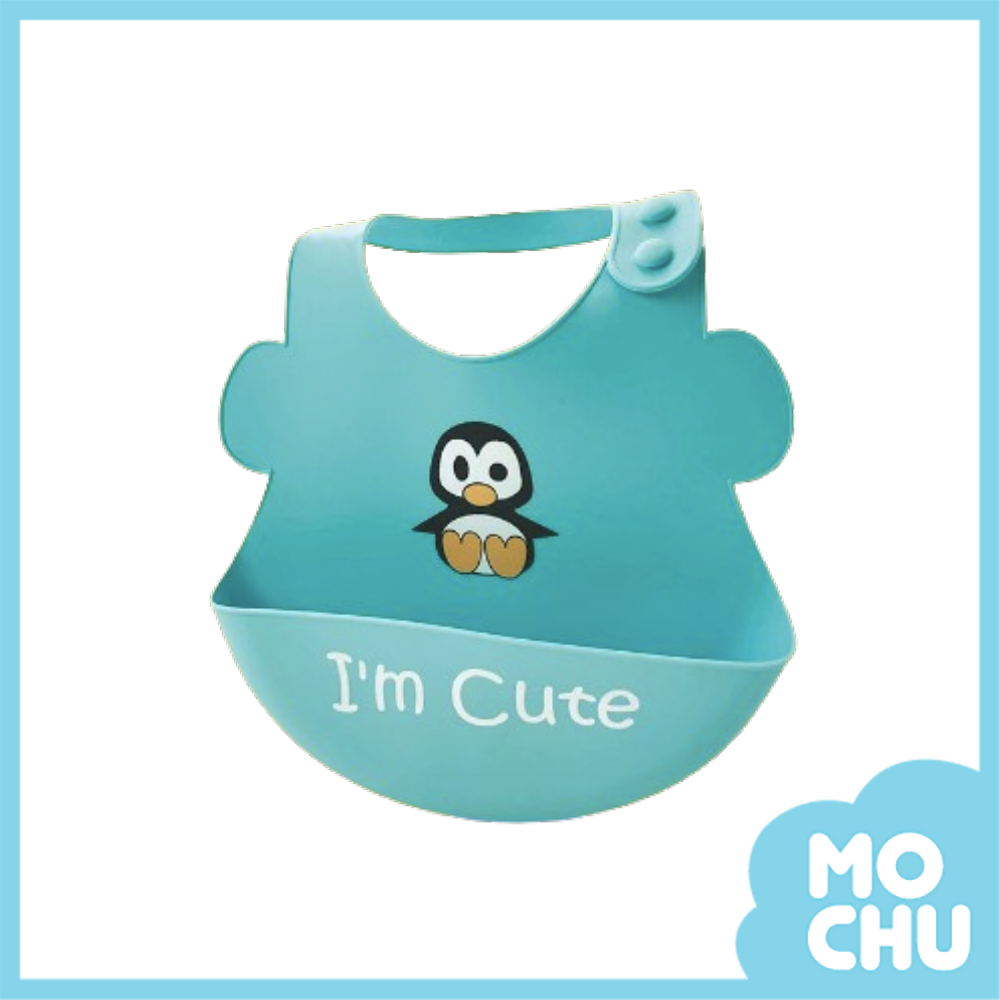 企鵝矽膠圍兜(二色)