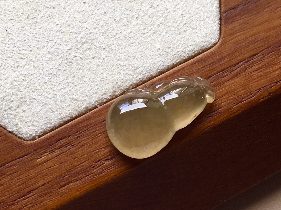 翡翠高冰黃翡福瓜,天然翡翠A玉, 緬甸玉, Jade, Jadeite