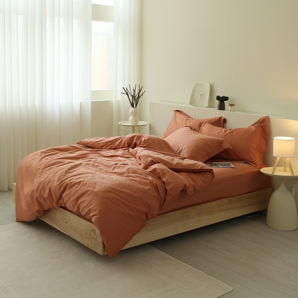 60支天絲棉｜67%天絲&33%純棉｜煦日橘｜單品&床包被套組
