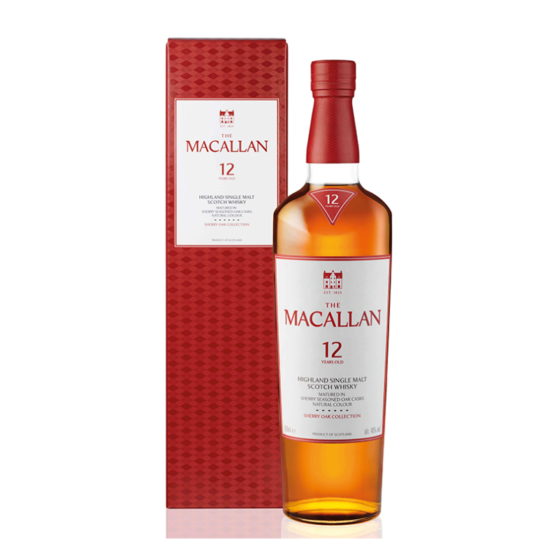 (新版) 麥卡倫12年雪莉桶單一麥芽威士忌 700ml (禮盒裝) [5010314017408_2025] (無額外折扣)