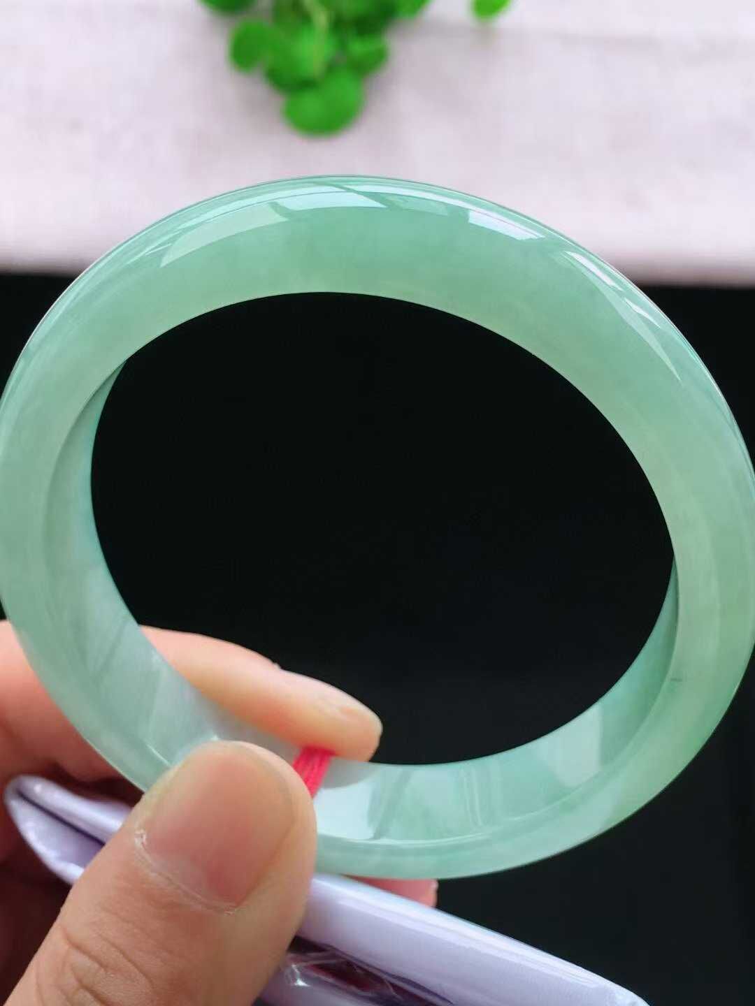 7195856 58.4mm冰油翡翠正圈手鐲 (58-60)