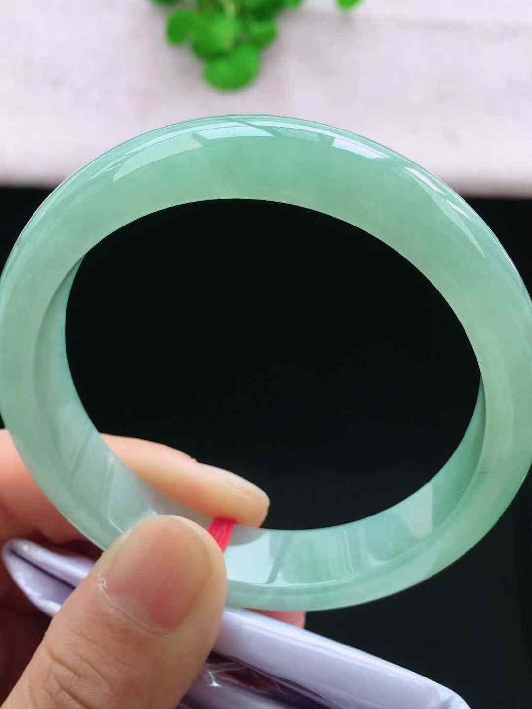 7195856 58.4mm冰油翡翠正圈手鐲 (58-60)