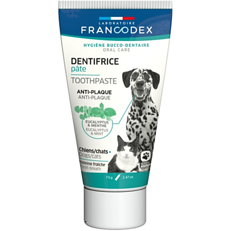 Francodex 貓狗合用 潔齒除口氣酵素牙膏70g