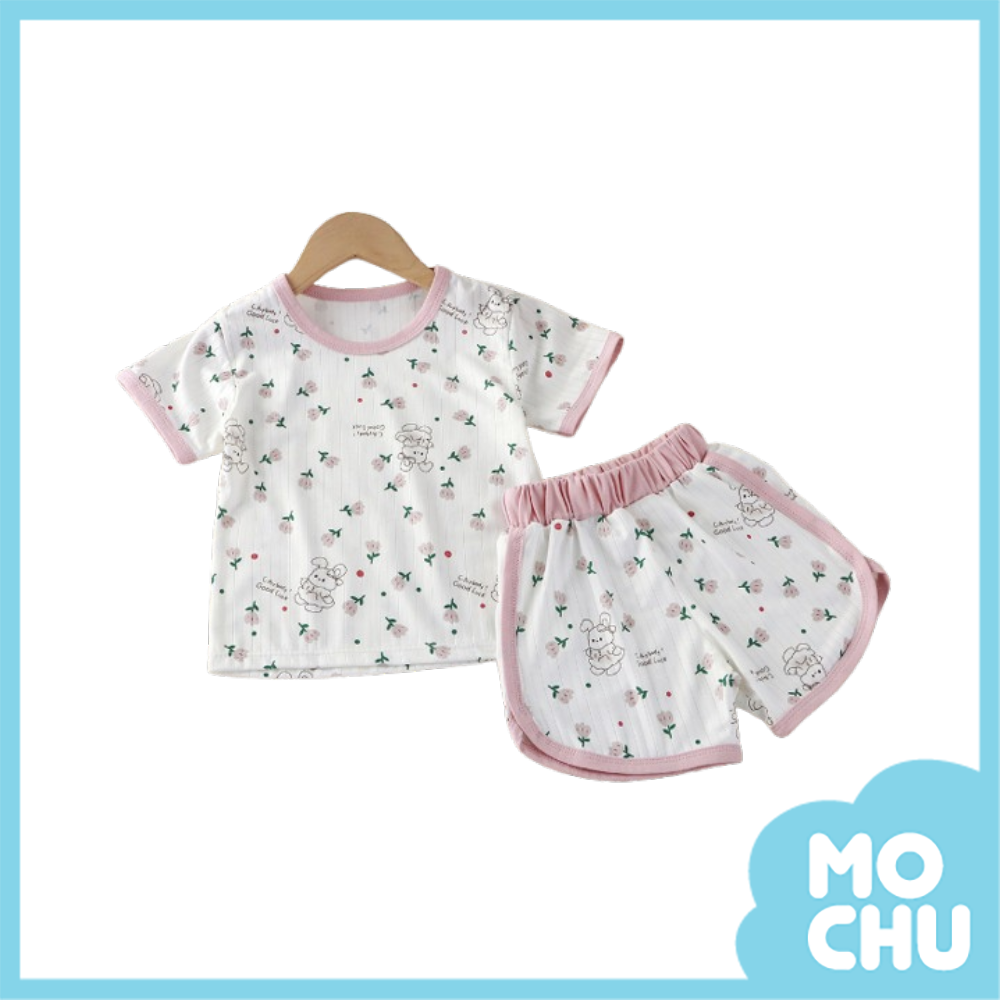 鬱金香小兔短袖家居套裝