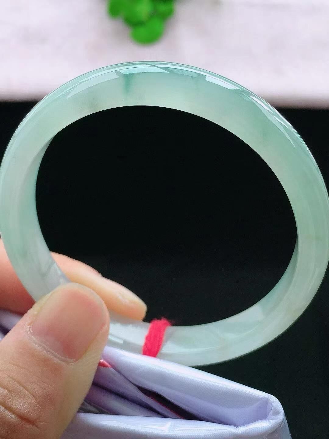 冰飄花翡翠正圈手鐲,天然翡翠A玉, 緬甸玉, Jade, Jadeite