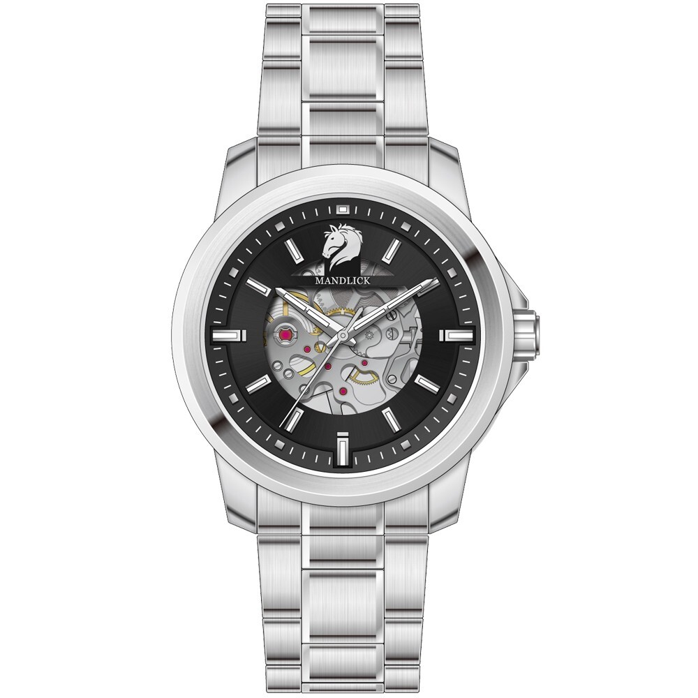 【Mandlick 曼德利克】MDK-009-S2 藍寶石水晶玻璃 防水30米 自動上鍊機芯 機械 手錶-