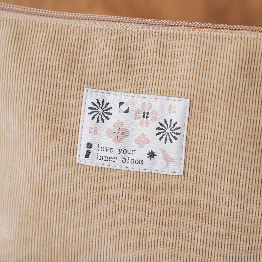 印花樂拉鏈梯形收納包/"I"系列/大地棕