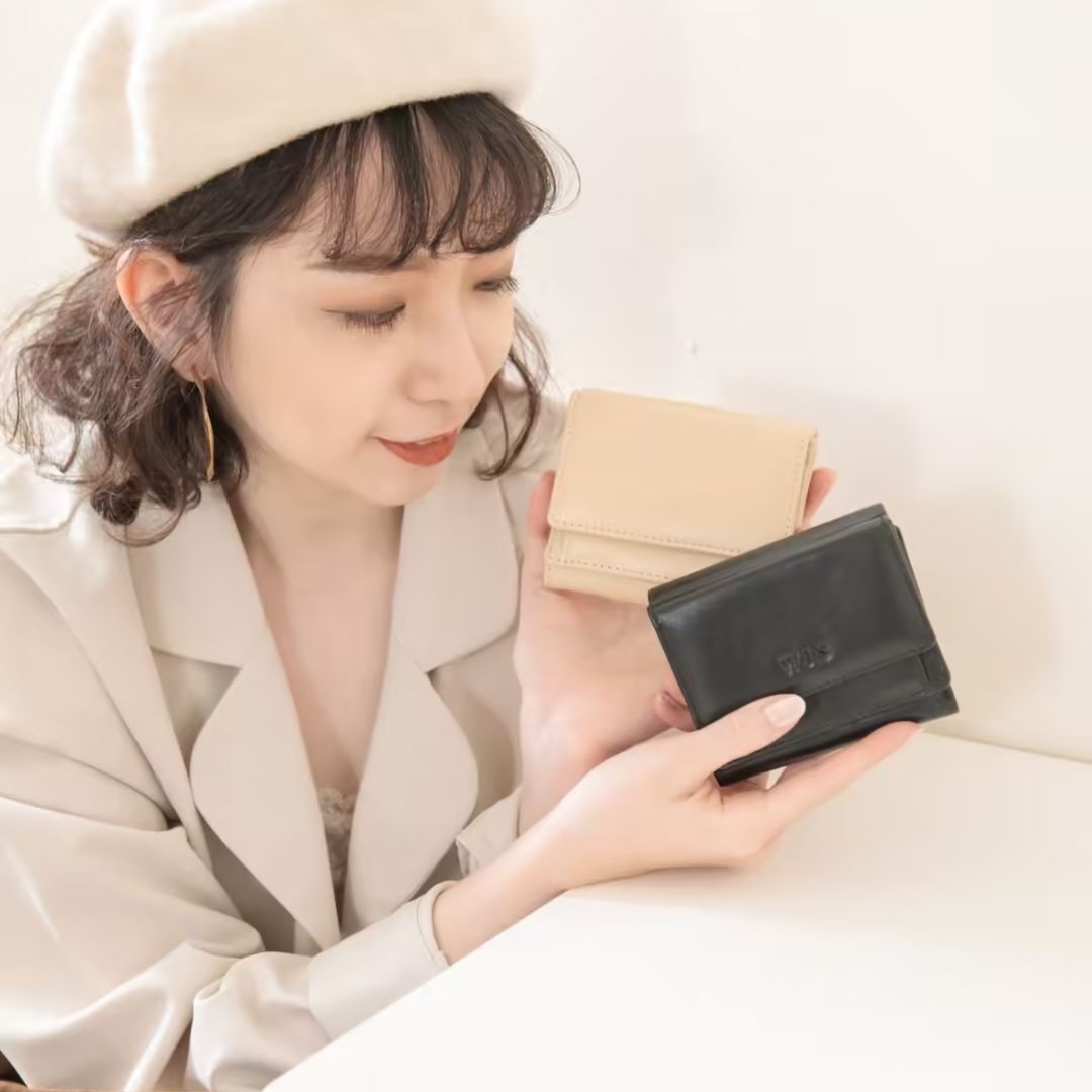 真皮三摺小短夾