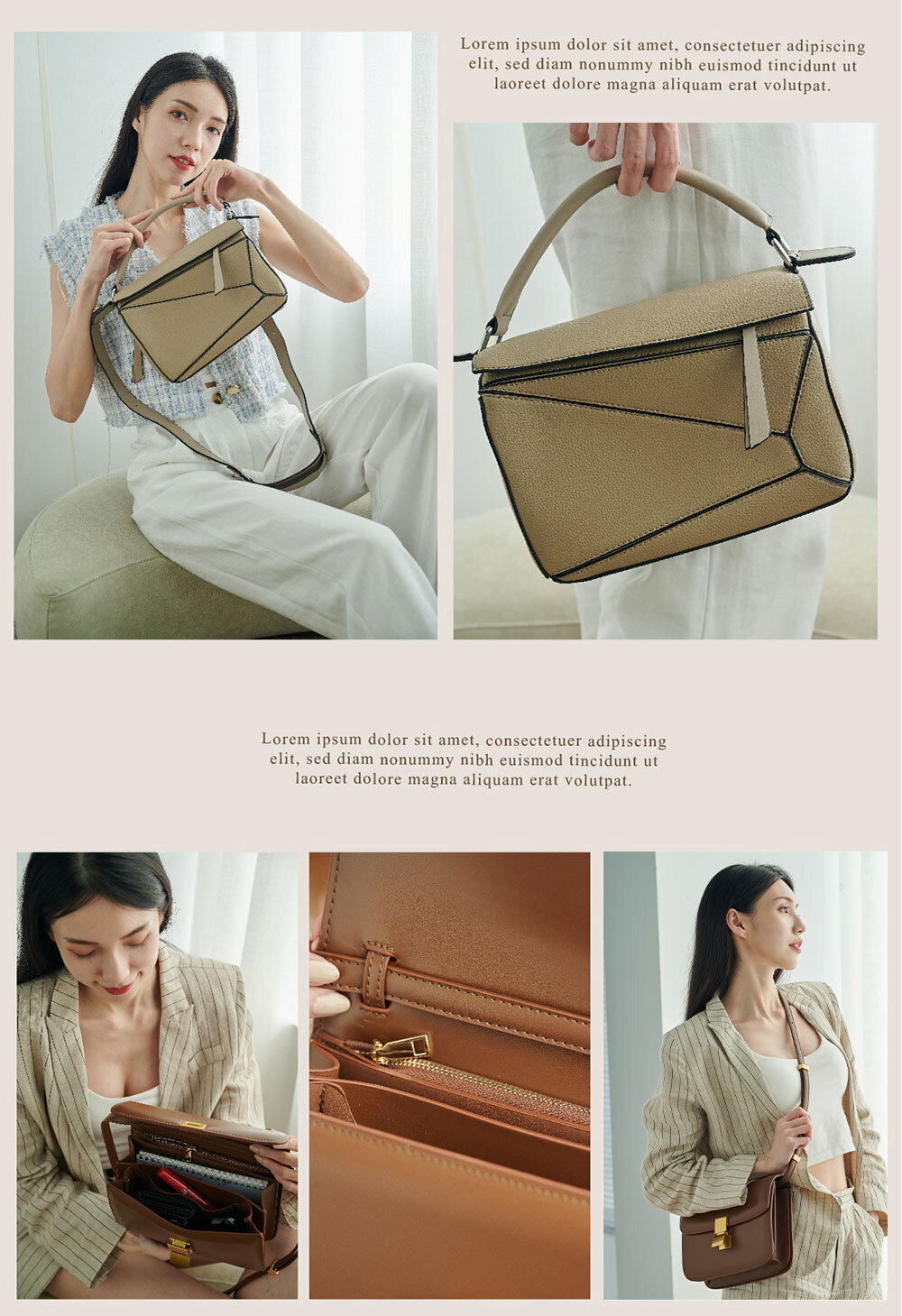 每一只包都是手工完成，質感細膩不將就