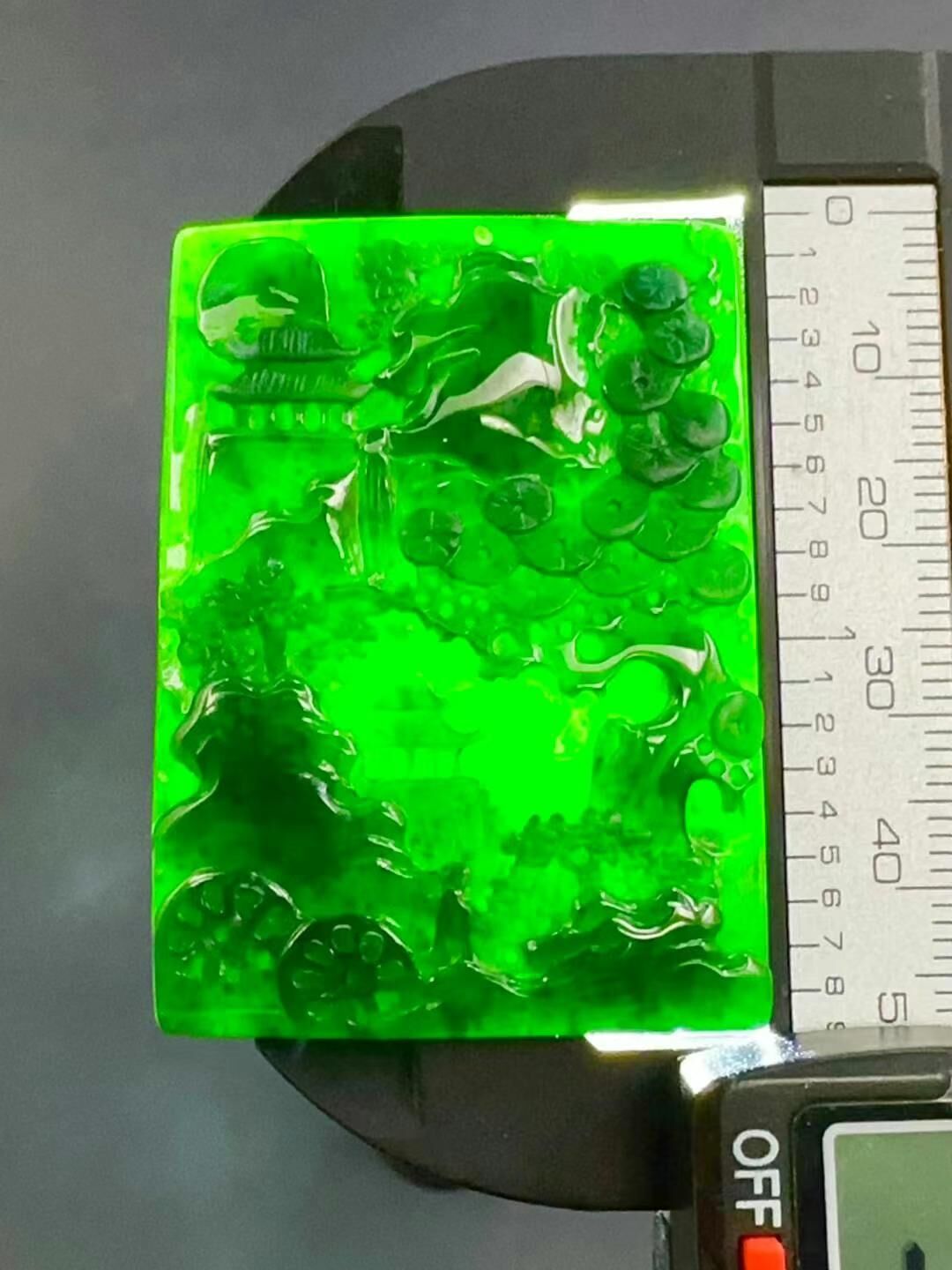 翡翠墨翠山水牌,天然翡翠A玉, 緬甸玉, Jade, Jadeite