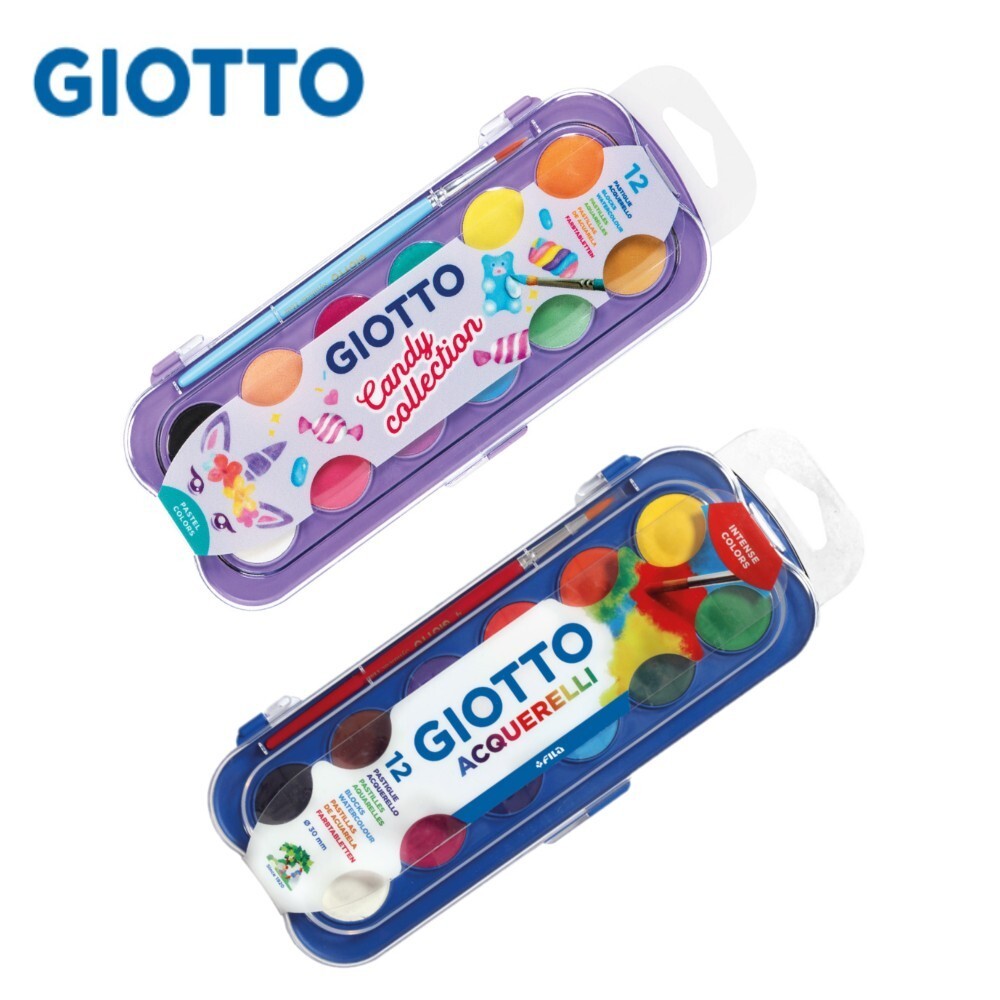 【樂森藥局】義大利GIOTTO 水彩粉餅 / 糖果系水彩粉餅 / 水彩粉餅mini版 12色、24色、36色