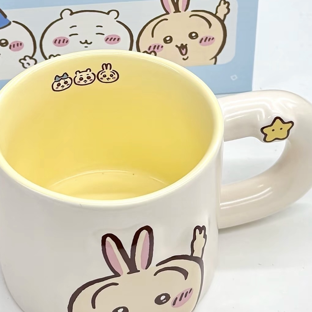 CHIIKAWA 吉伊卡哇 馬克杯 小八貓 烏薩奇 浮雕設計 400ML 雙色設計 送禮 自用