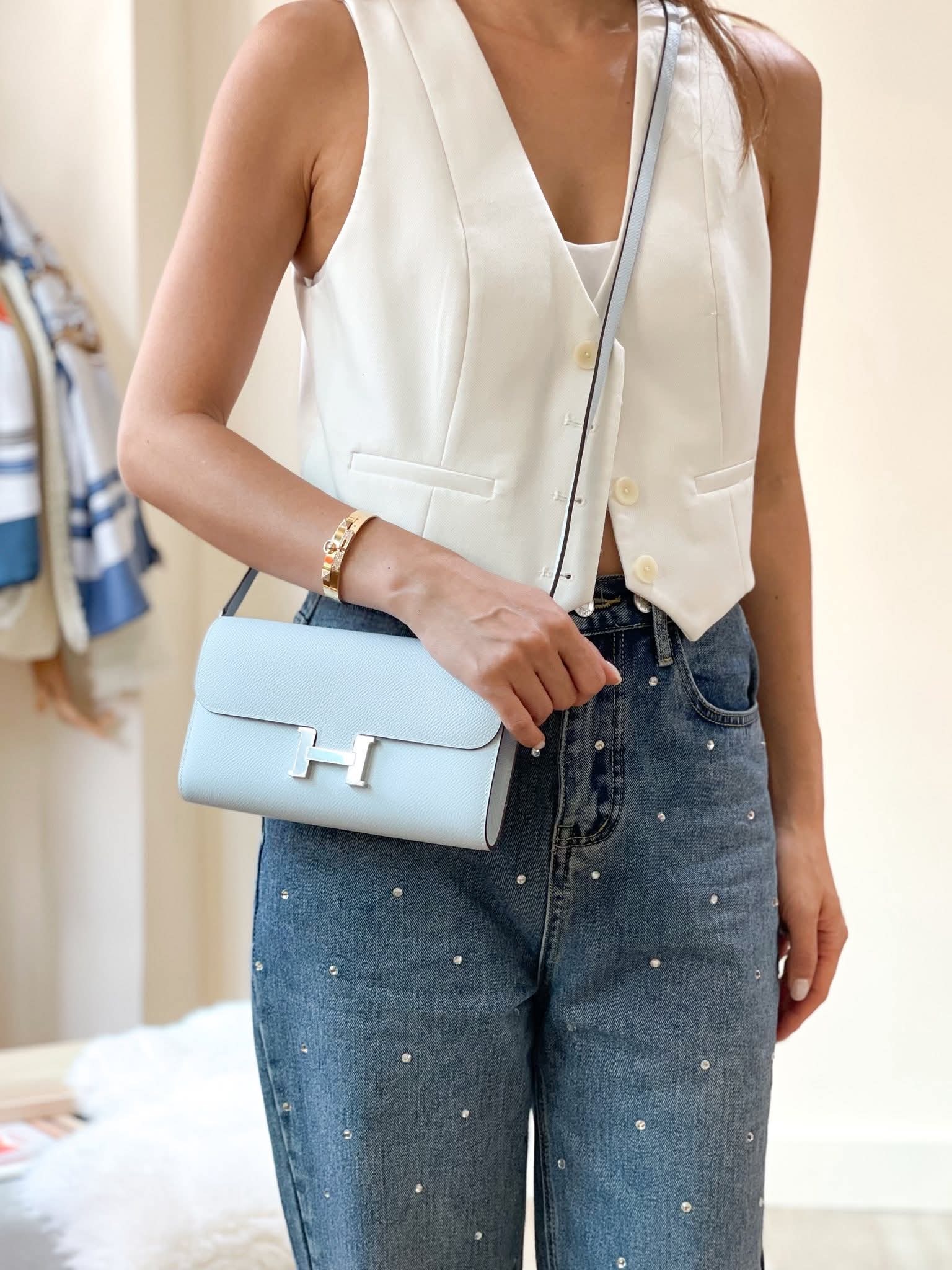 Preloved Hermès Constance to go Epsom leather Bleu Brume HK$3x,xxx (HK$2,000 即時落訂)