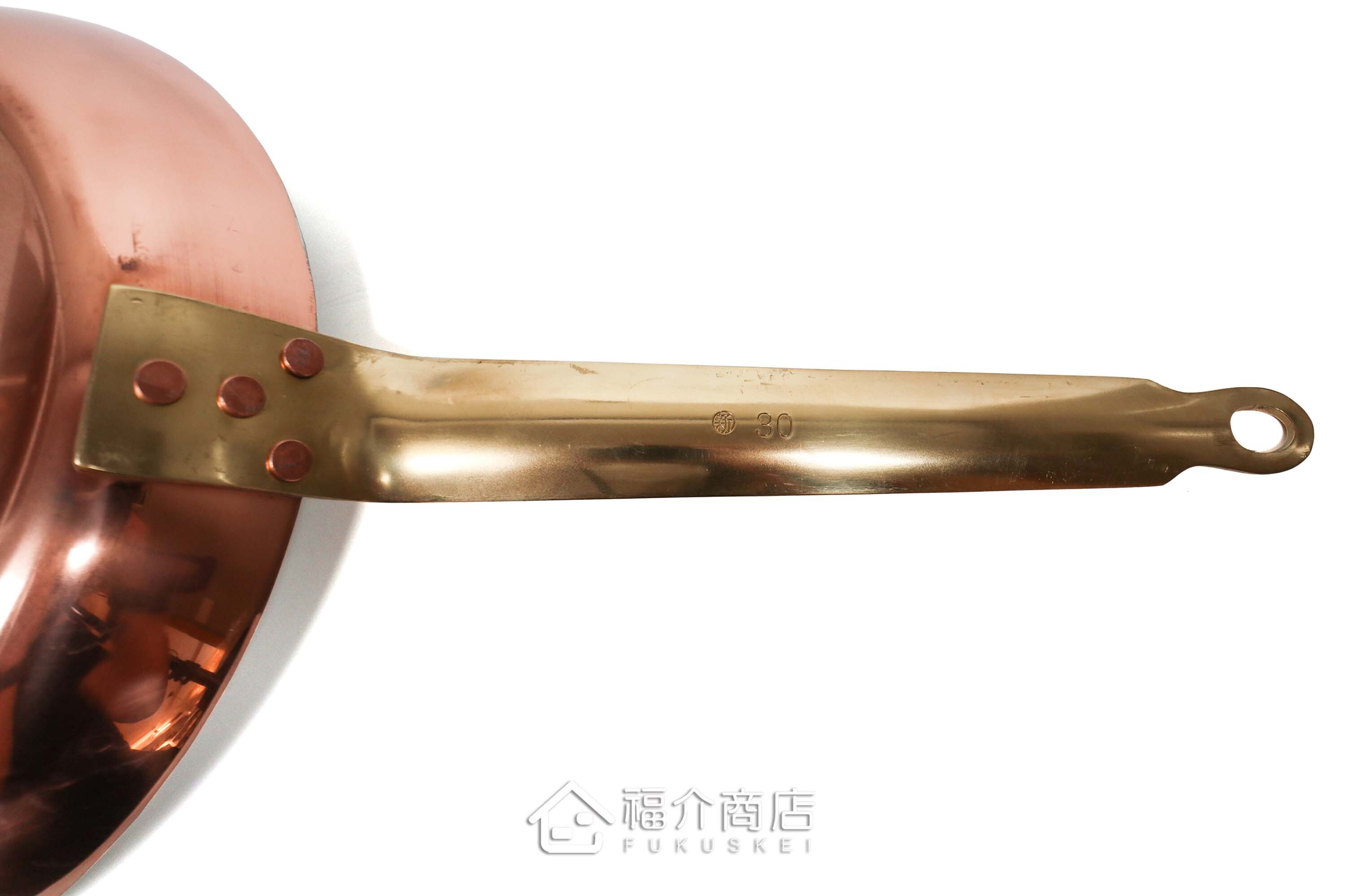 煮菜用的30cm銅製平底鍋