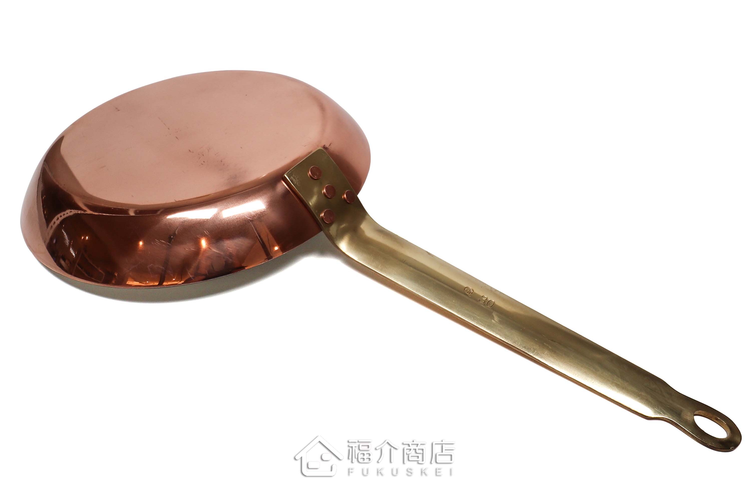 煮菜用的30cm銅製平底鍋