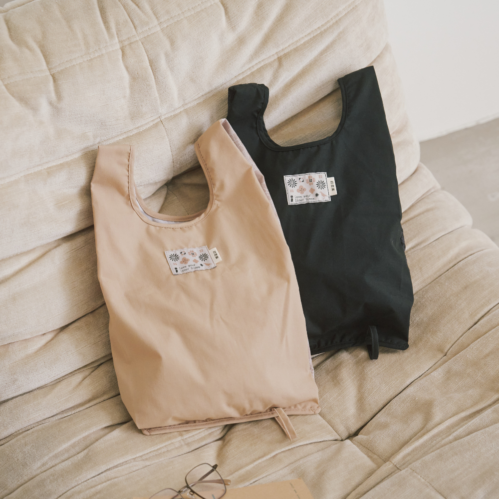 印花樂可收捲小背心袋/"I"系列/深邃黑