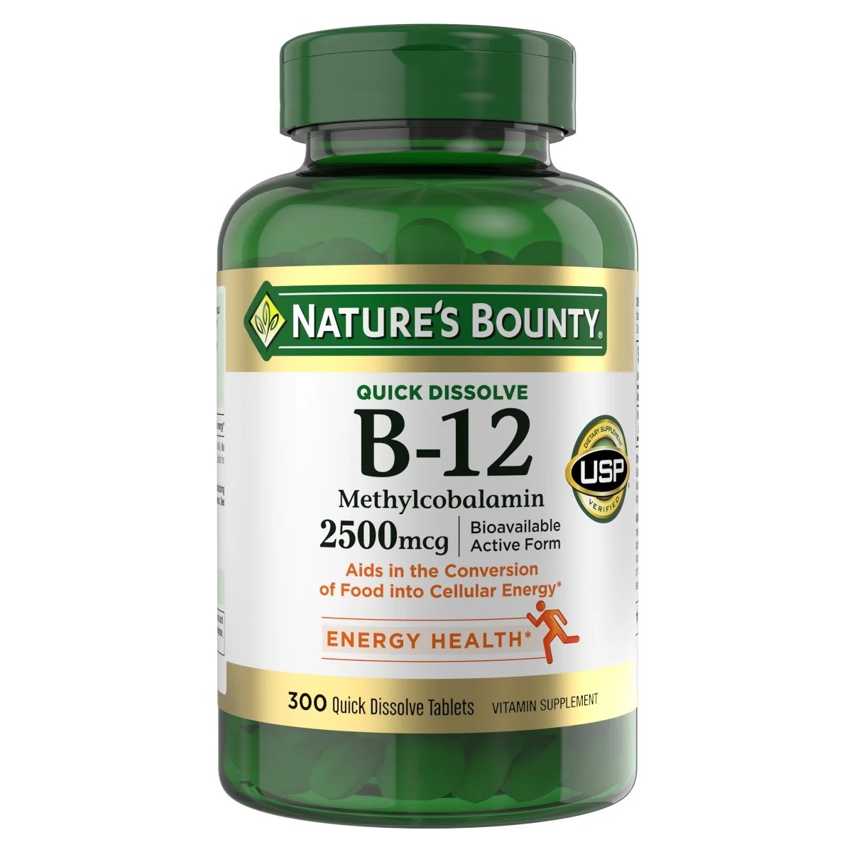 【直播】Nature’s Bounty LL080127 2500mcg B12 快溶片(300粒裝)