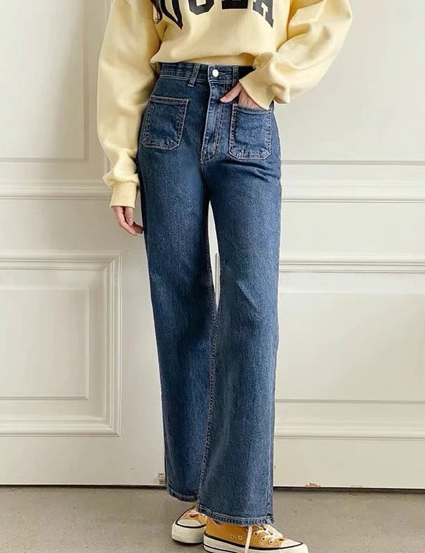 春夏新款/雙口袋直筒寬褲 售現貨 (#2017)