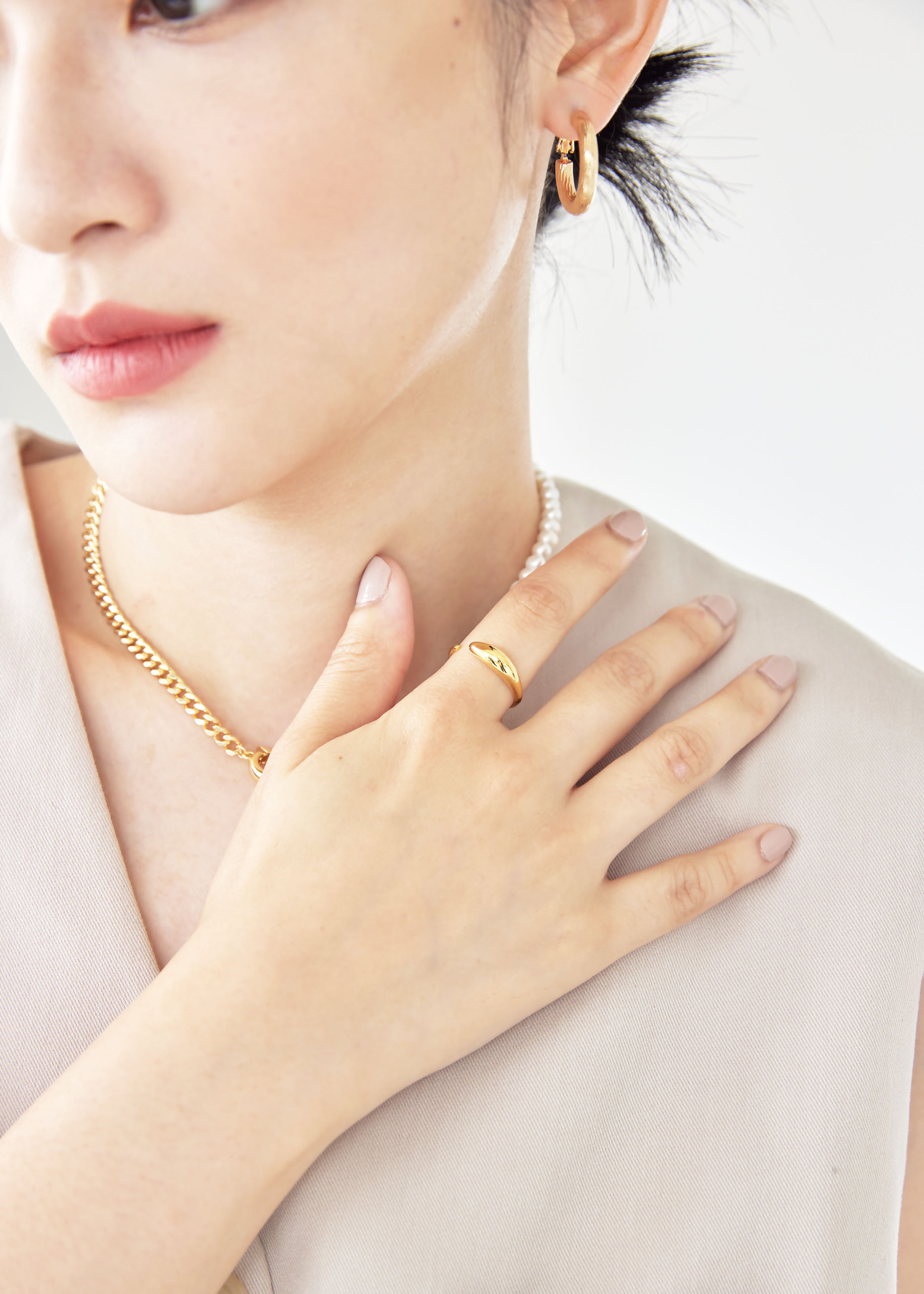 Reya 開口戒指-金