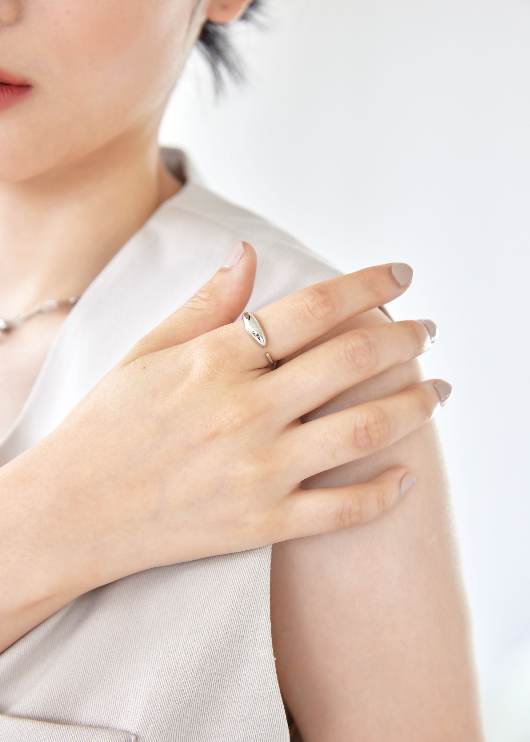 Reya 開口戒指-銀