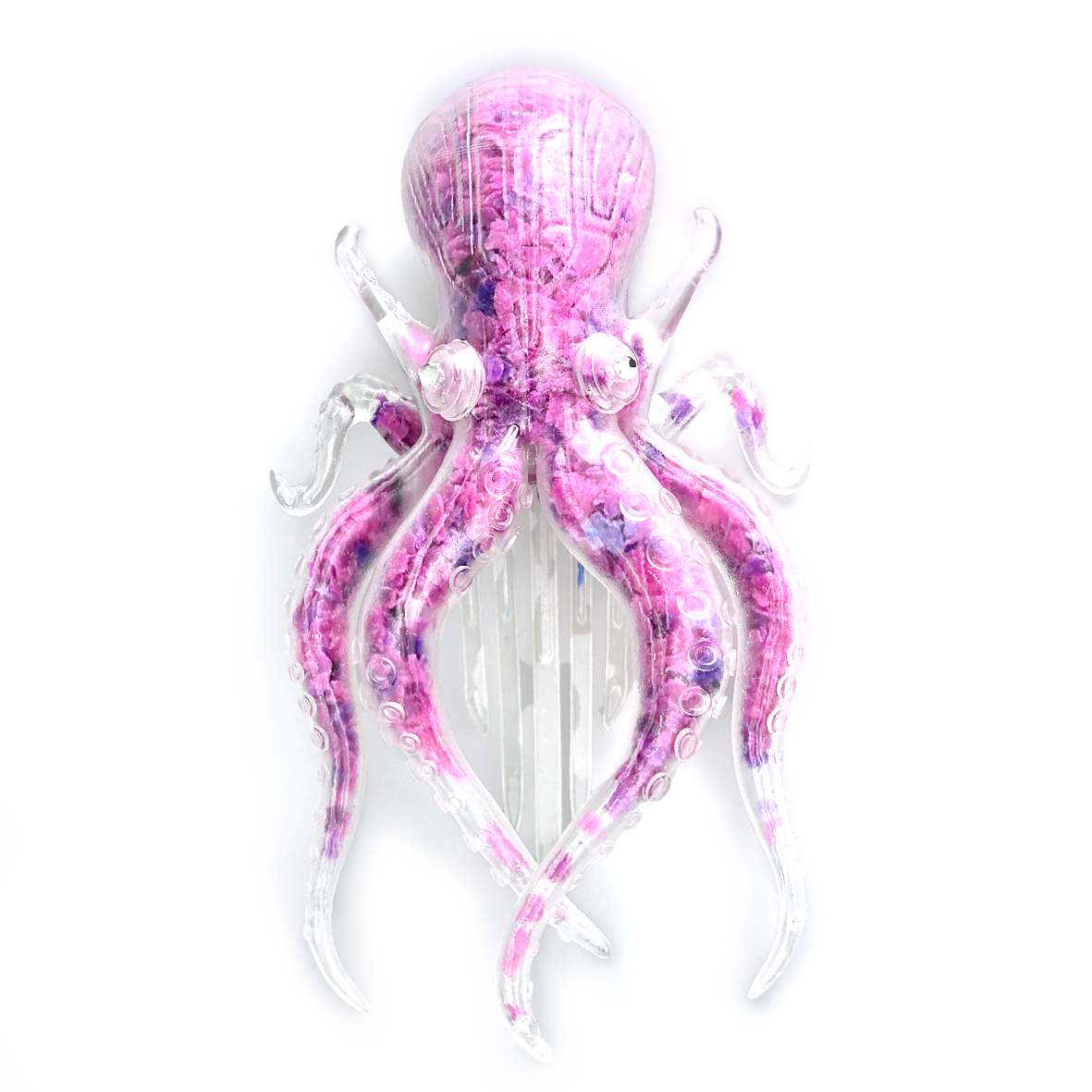 ThaiVetro 粉色章魚髮叉