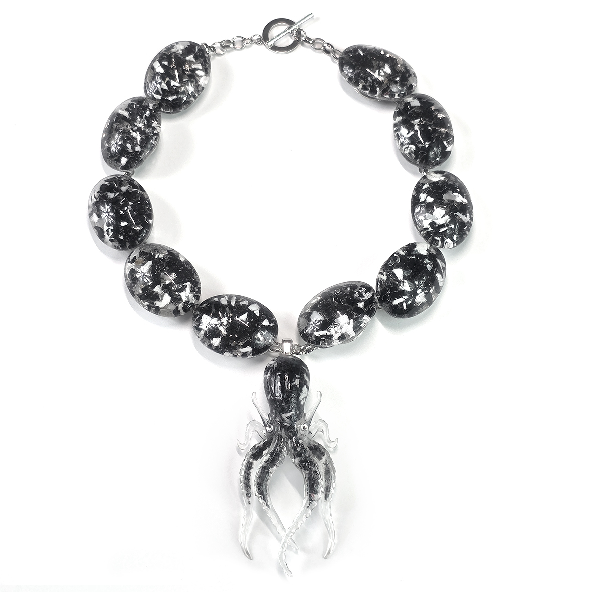 ThaiVetro 黑色大珠章魚項鍊