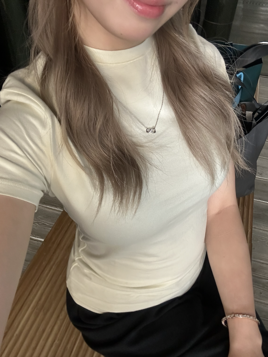 SKIMS COTTON JERSEY T-shirt  骨白色