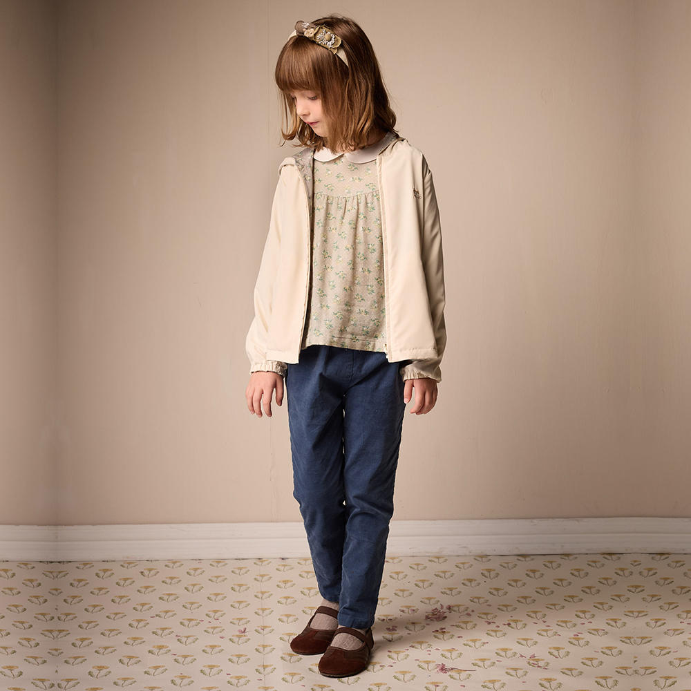 PIPPY 低調優雅親膚彈性棉長褲 藍