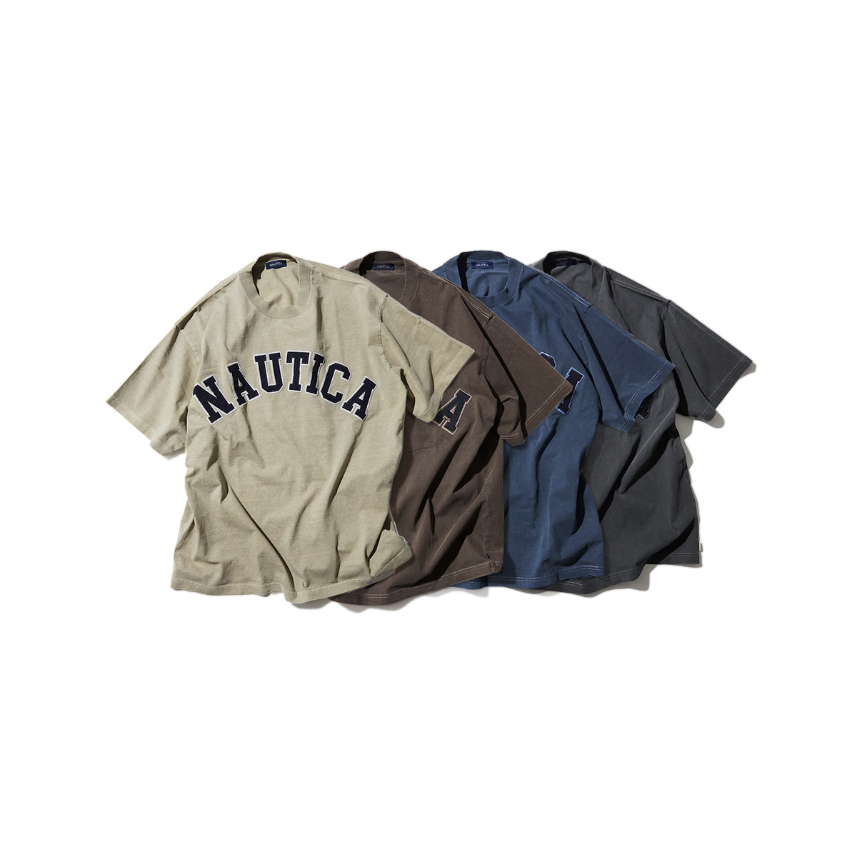 【代購】Nautica JP Pigment Dyed Arch Logo S/S Tee 水洗Logo短袖 4色