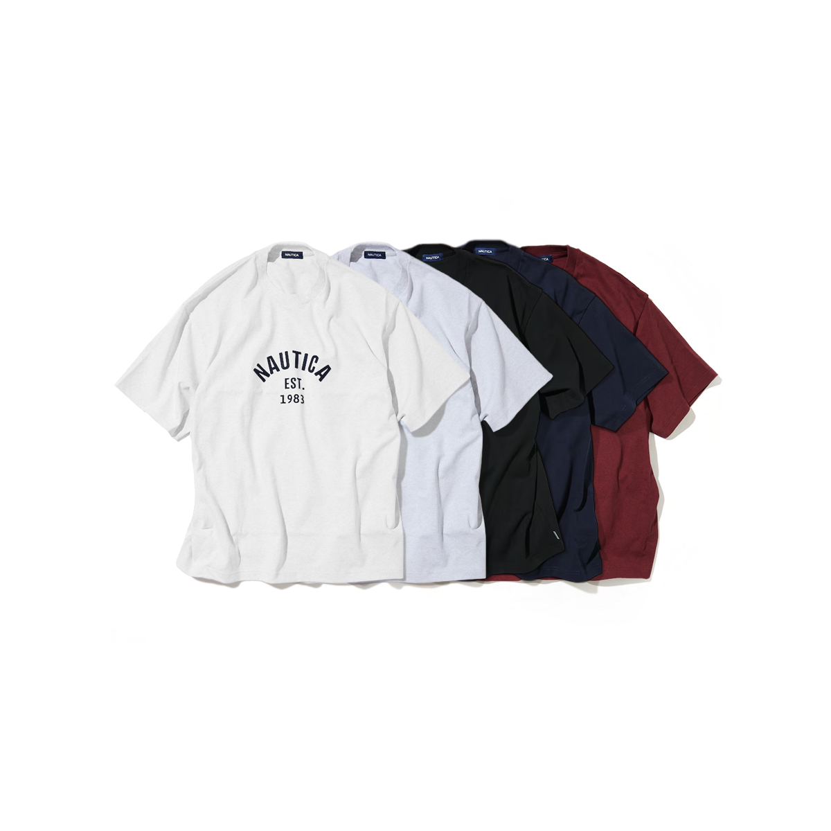 【代購】Nautica JP Felt Pach Arch Logo 弧形Logo厚磅短袖 5色