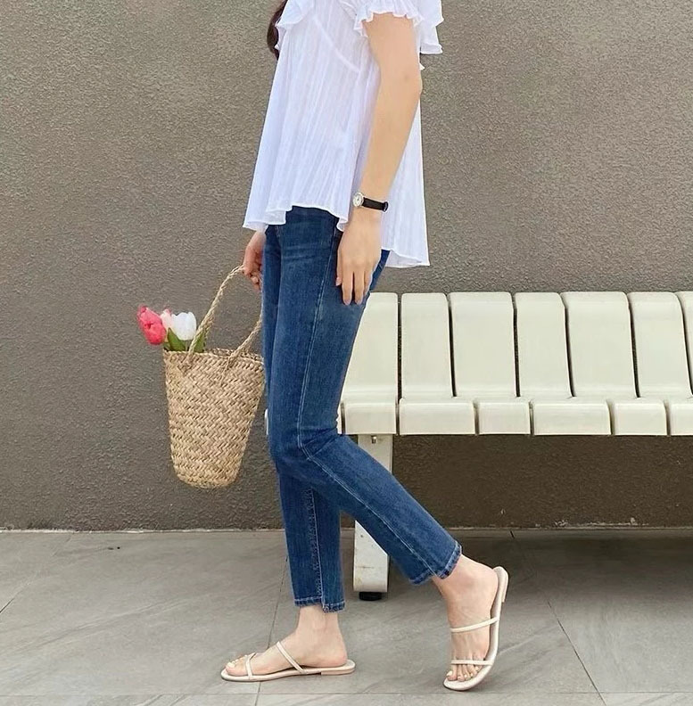 春夏新款/下缺口直筒褲 售現貨XL (#855)