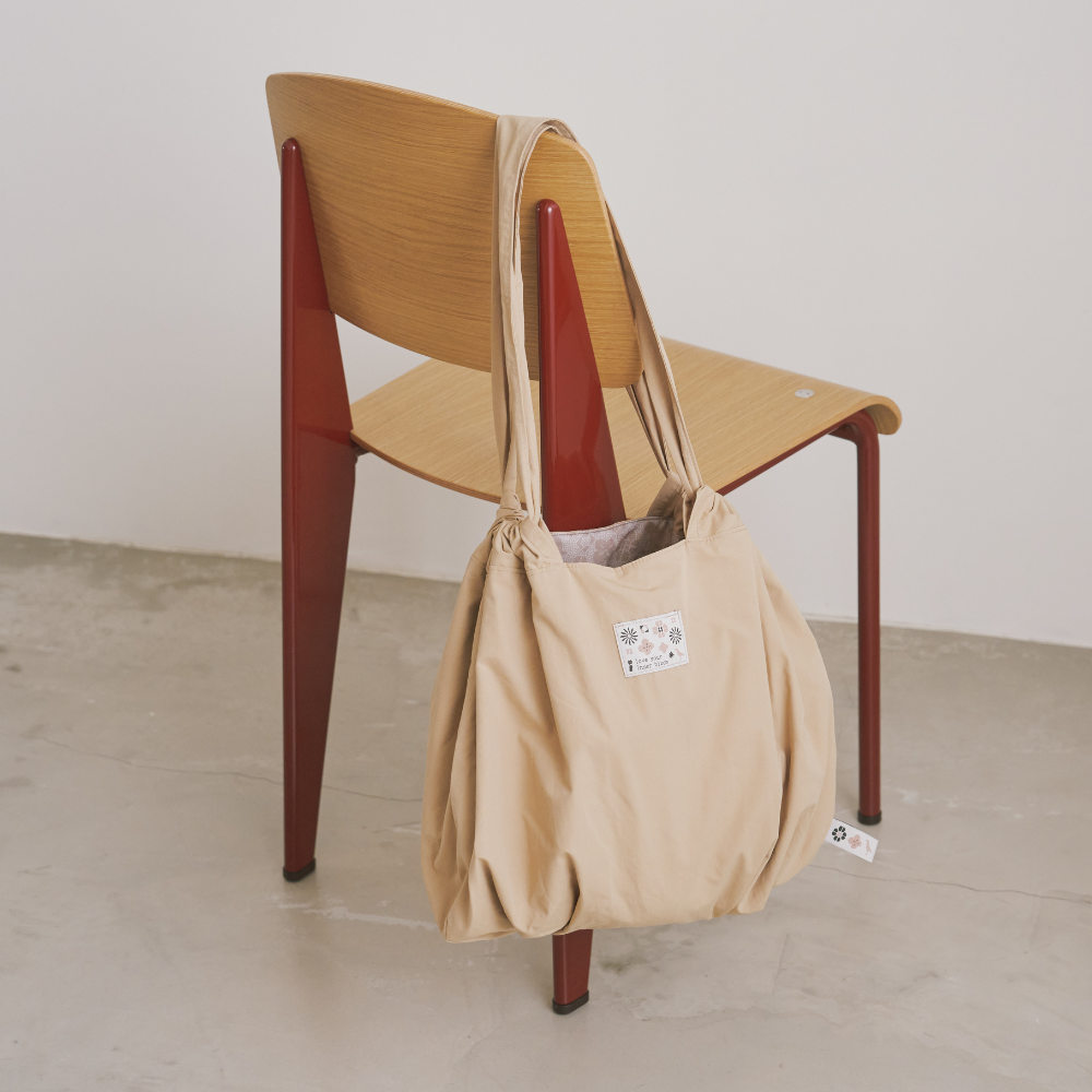 印花樂可調提帶皺口大包大地棕