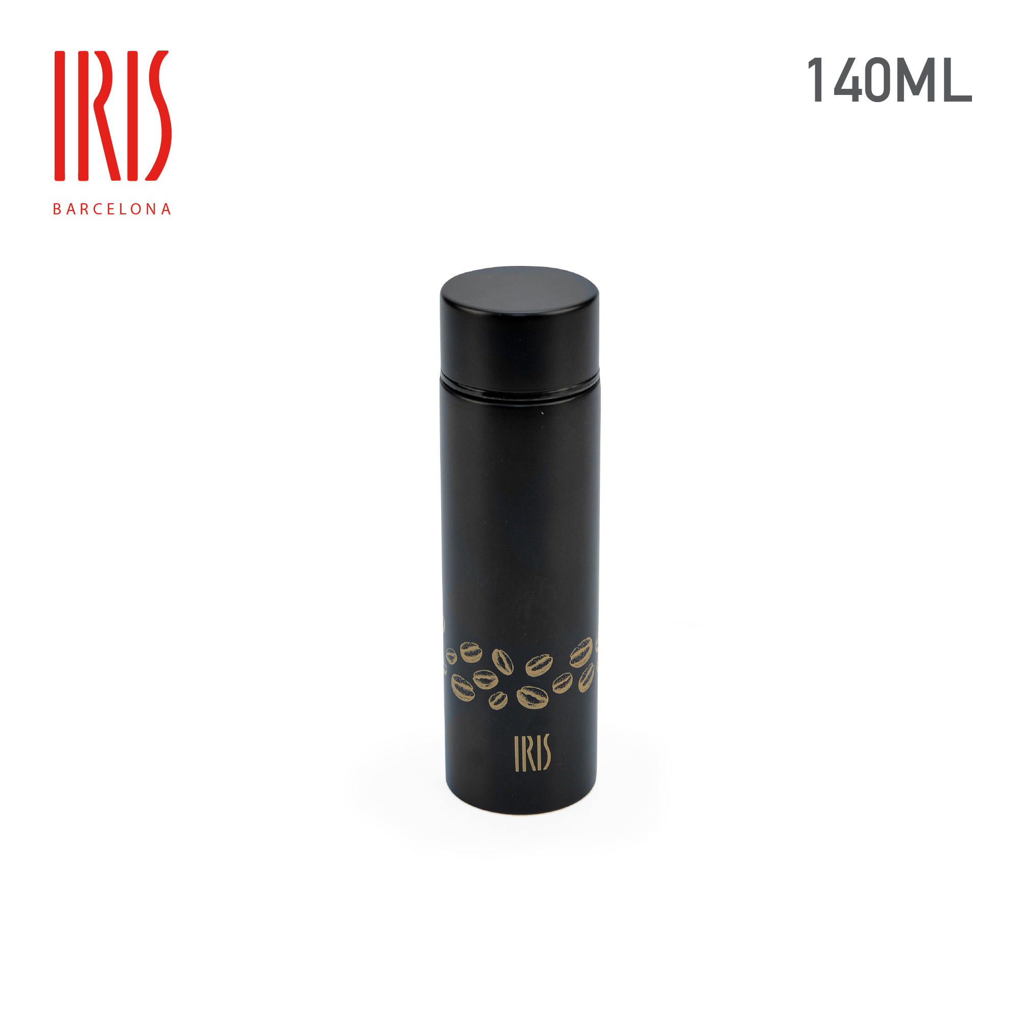巴塞隆娜 IRIS 迷你不銹鋼保溫瓶 140ML 黑色