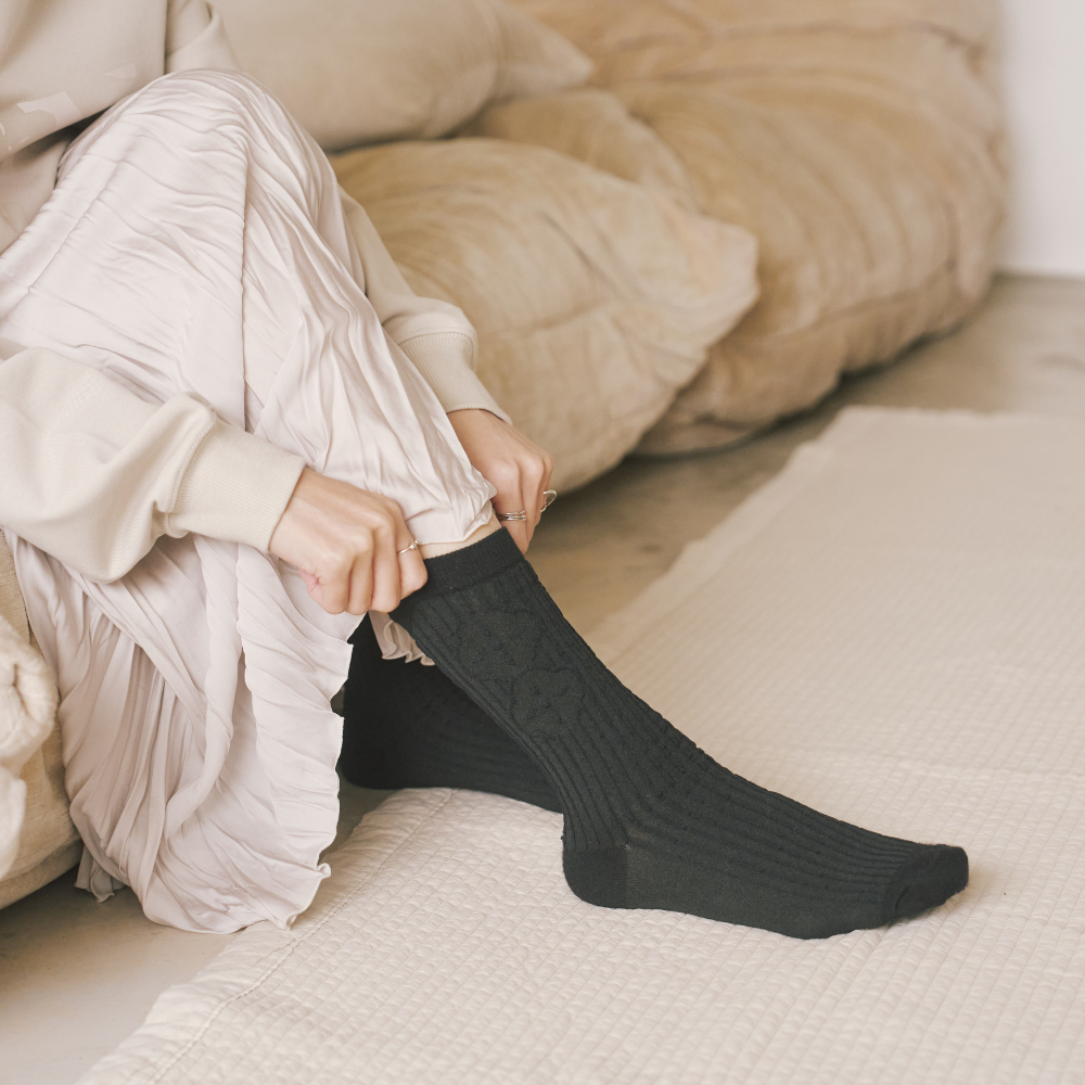 Crew Socks/"I" Collection/Black