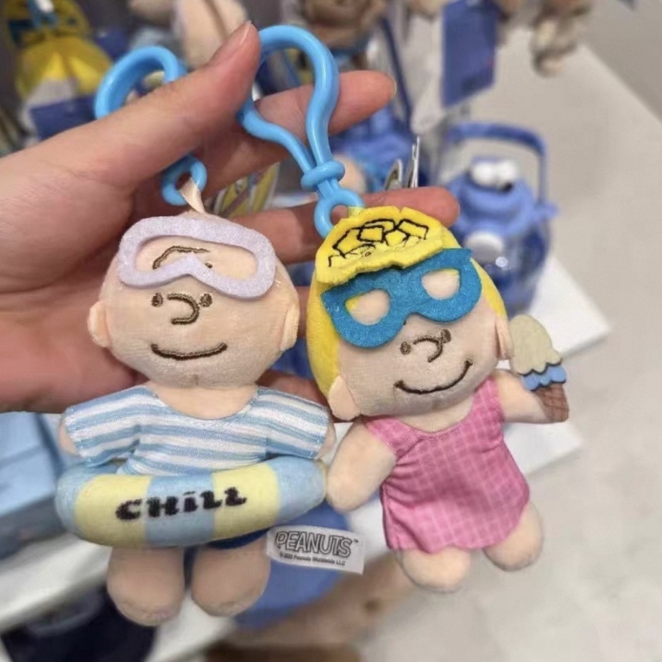 MINISO 名創優品 史努比 SNOOPY 環海日記系列 莎莉 查理 泳圈 夏日 毛絨吊飾