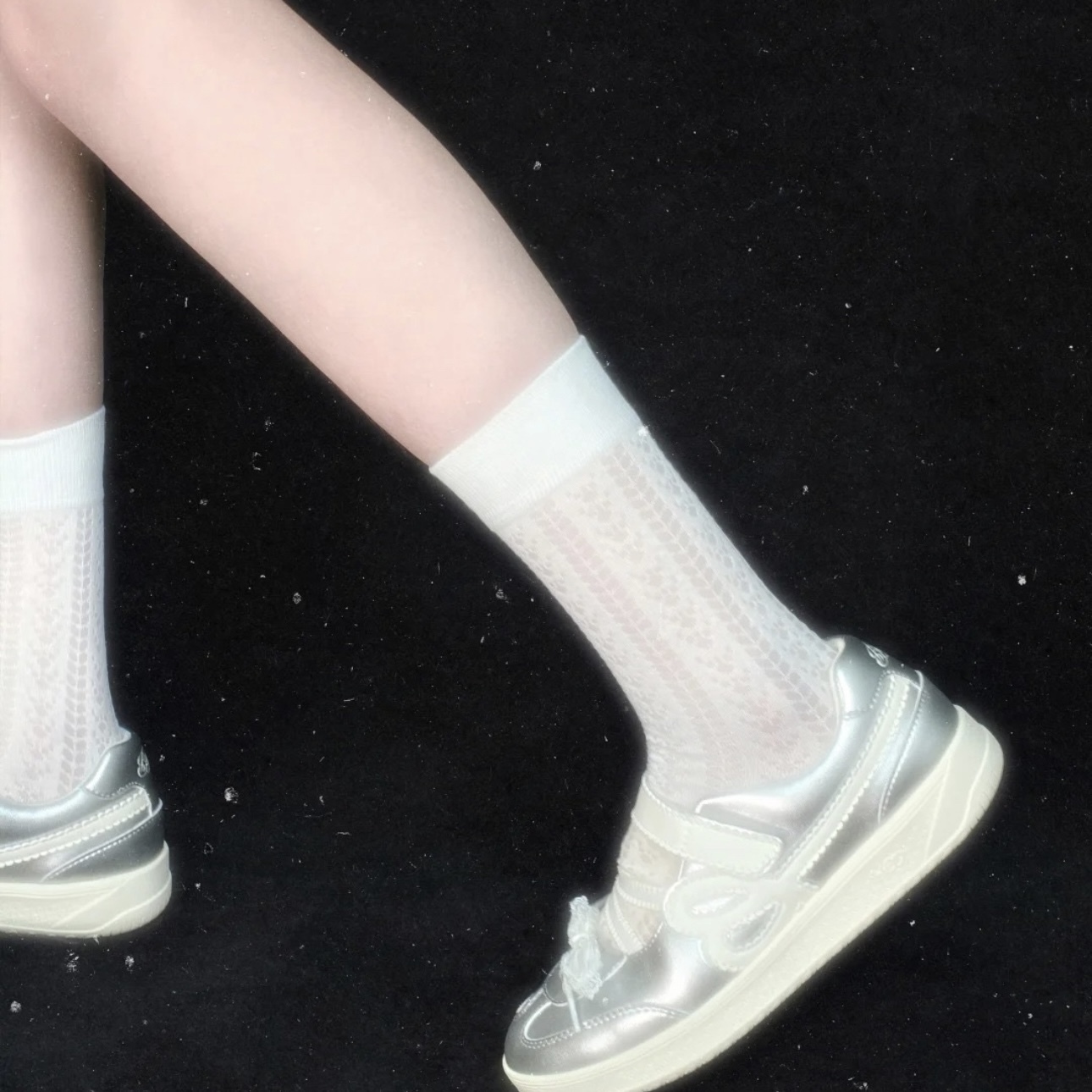 HBD小花鞋 流光銀 銀白 芭蕾舞鞋 德訓復古 休閒鞋 法式瑪莉珍