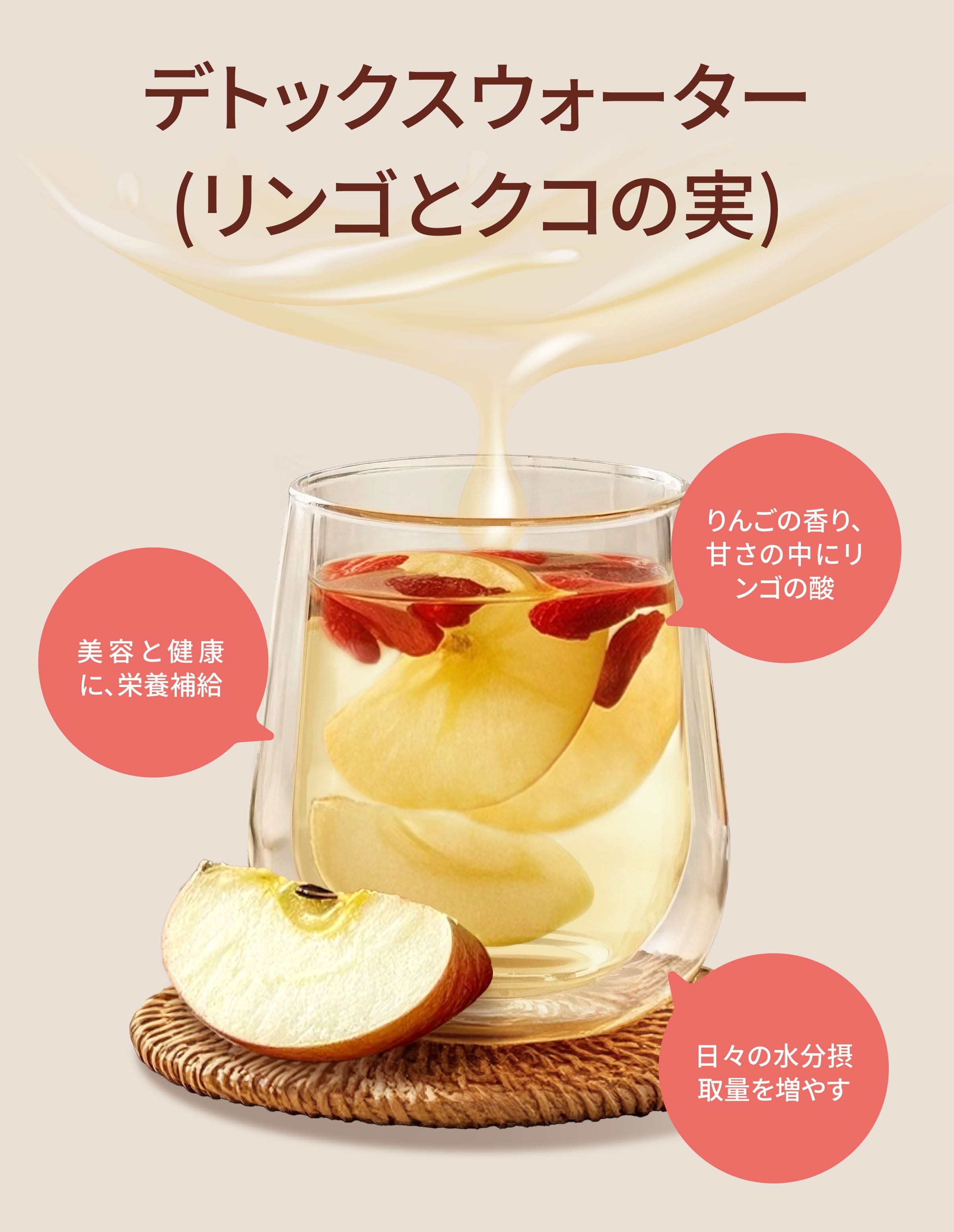 Dengyi デトックスウォーター(リンゴとクコの実) の特徴