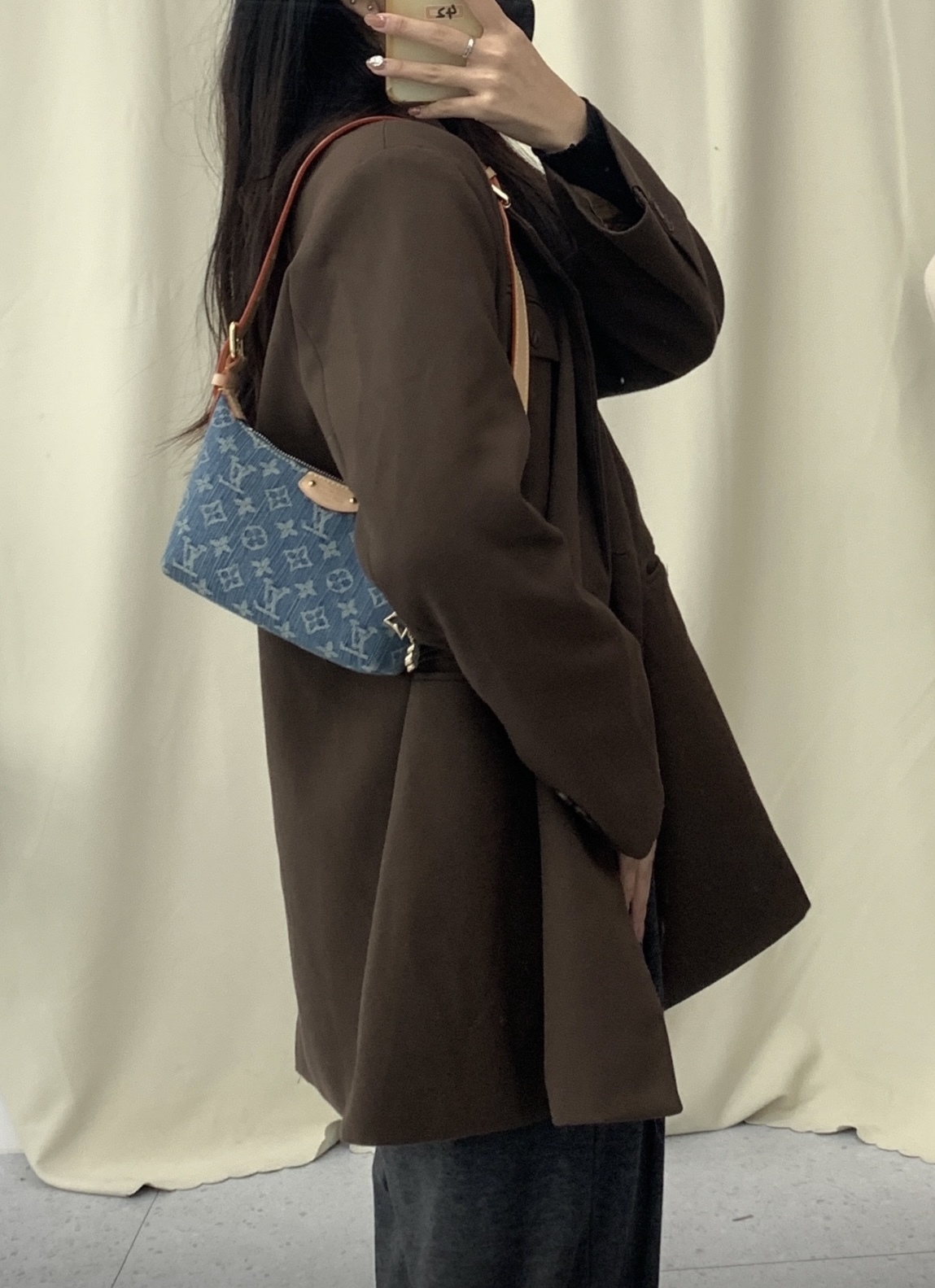 Louis Vuitton LV Hills Pochette Monogram Denim 丹寧牛仔布飯盒袋 藍色