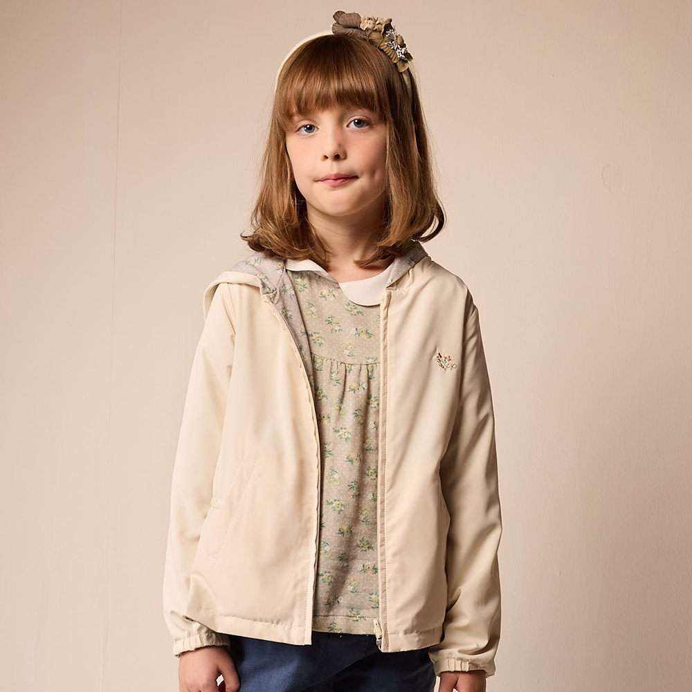 PIPPY 素雅雙面穿連帽外套 米